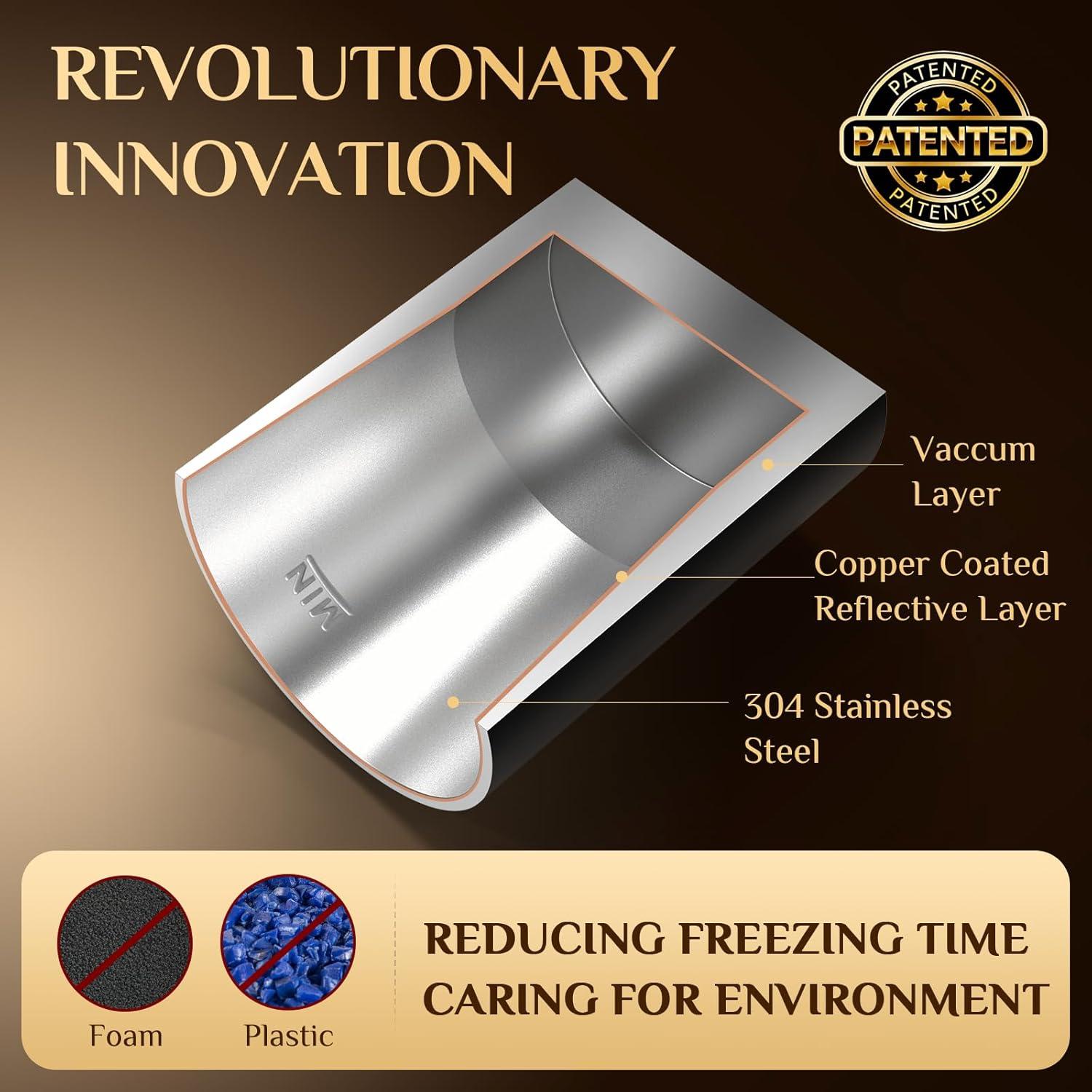 Fabricante de Hielo Claro Unigul 2 Pack Molde Redondo 6,35 cm