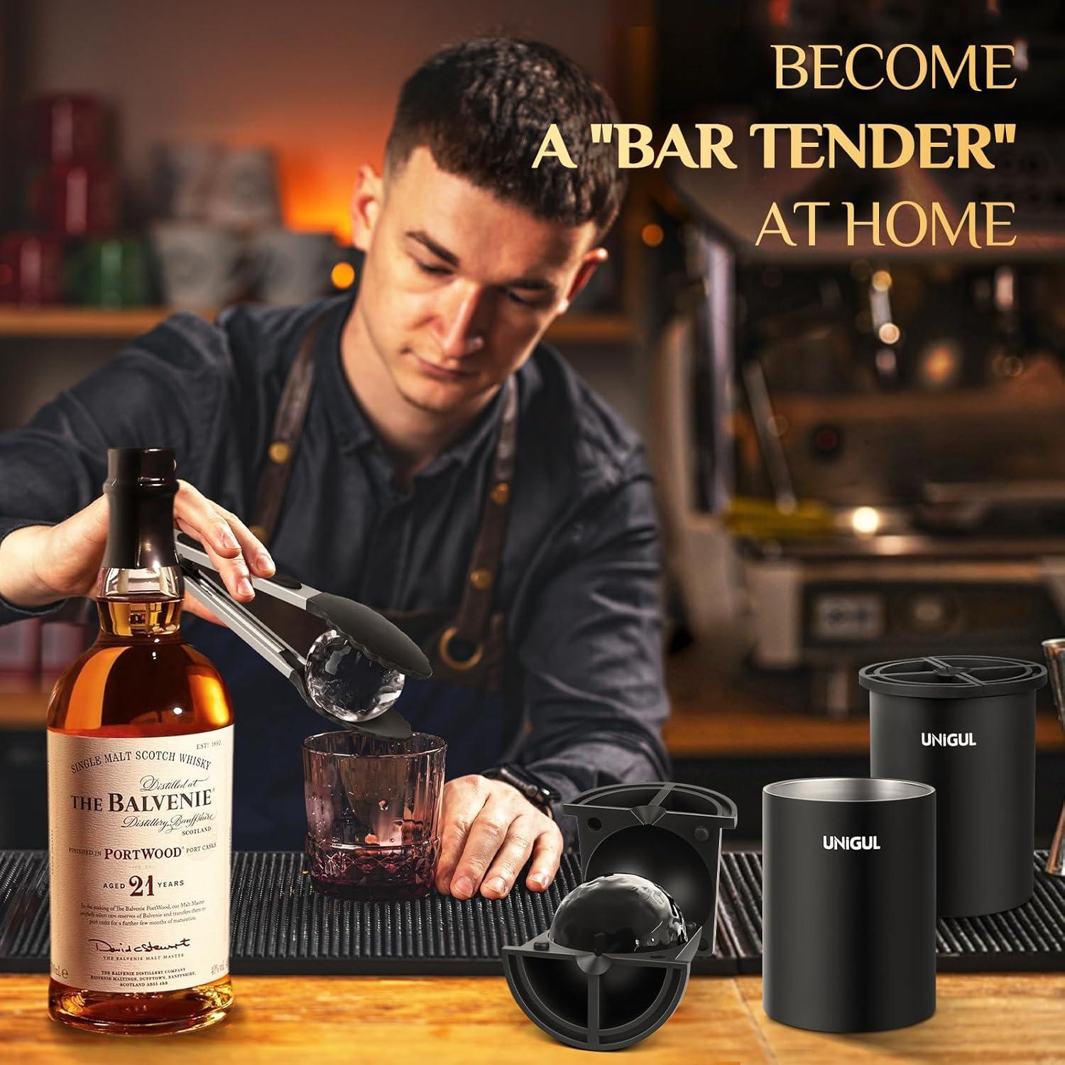 Fabricante de Hielo Claro Unigul 2 Pack Molde Redondo 6,35 cm