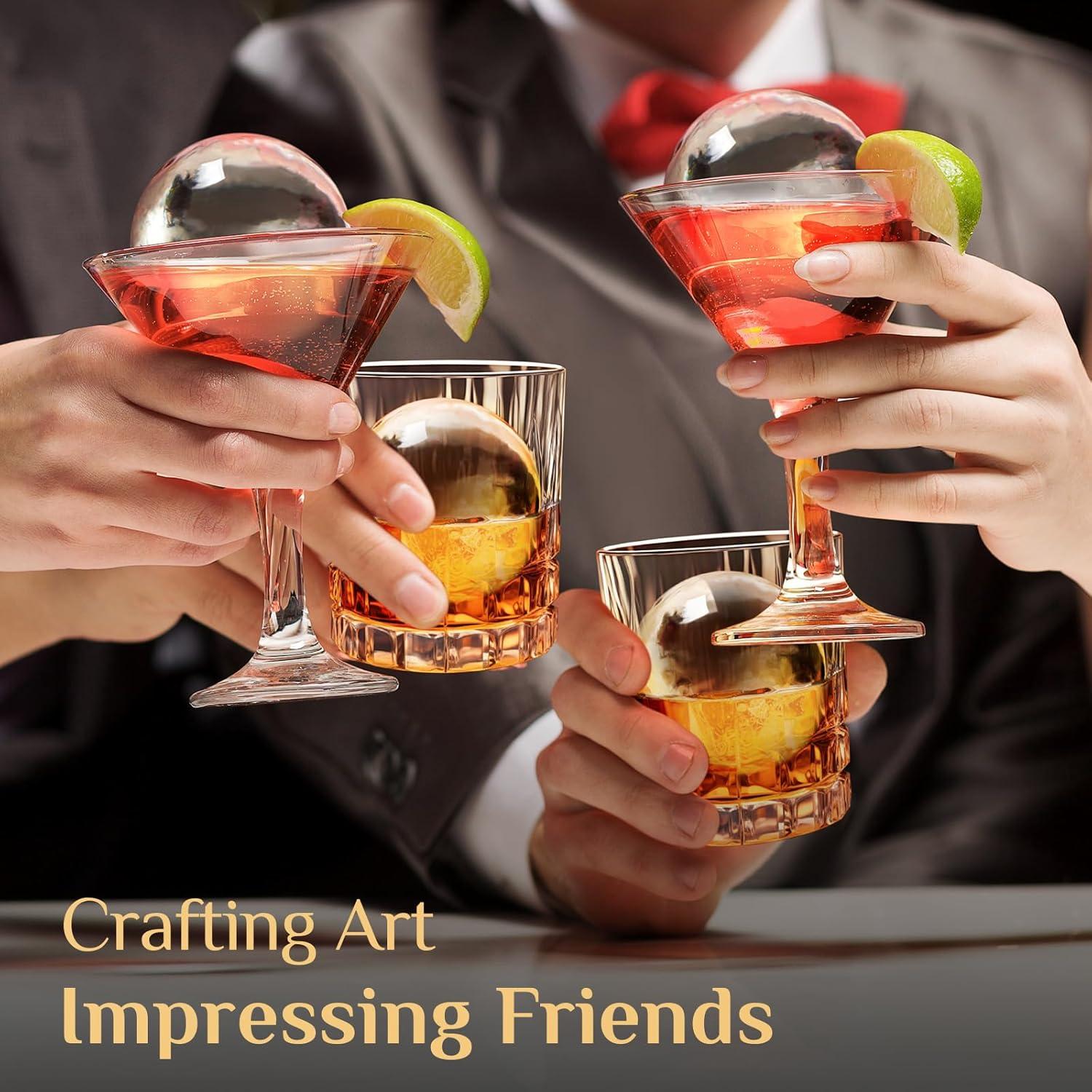 Fabricante de Hielo Claro Unigul 2 Pack Molde Redondo 6,35 cm