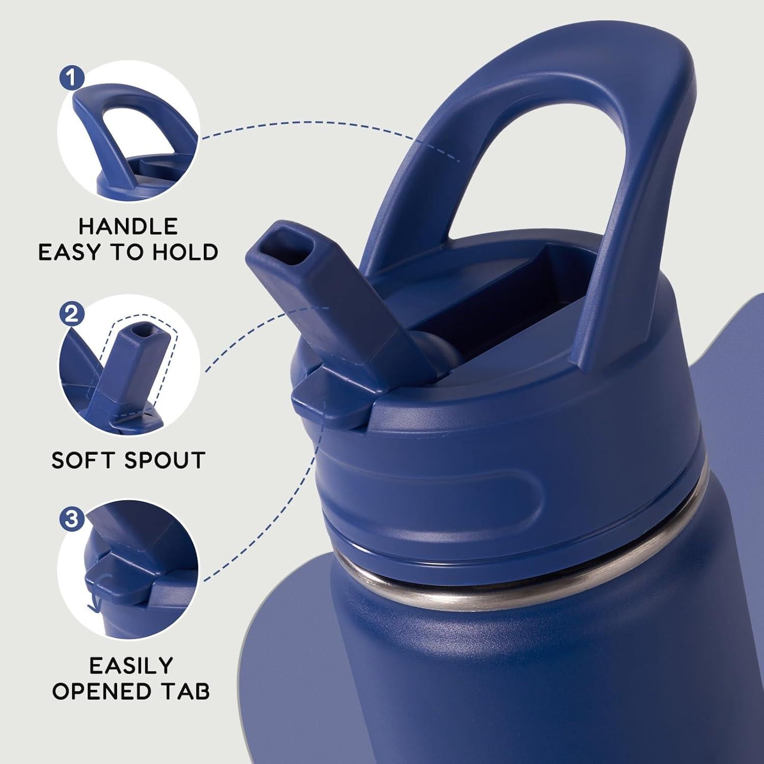 Botella de Agua Aislada Kerilyn 350ml para Niños Azul