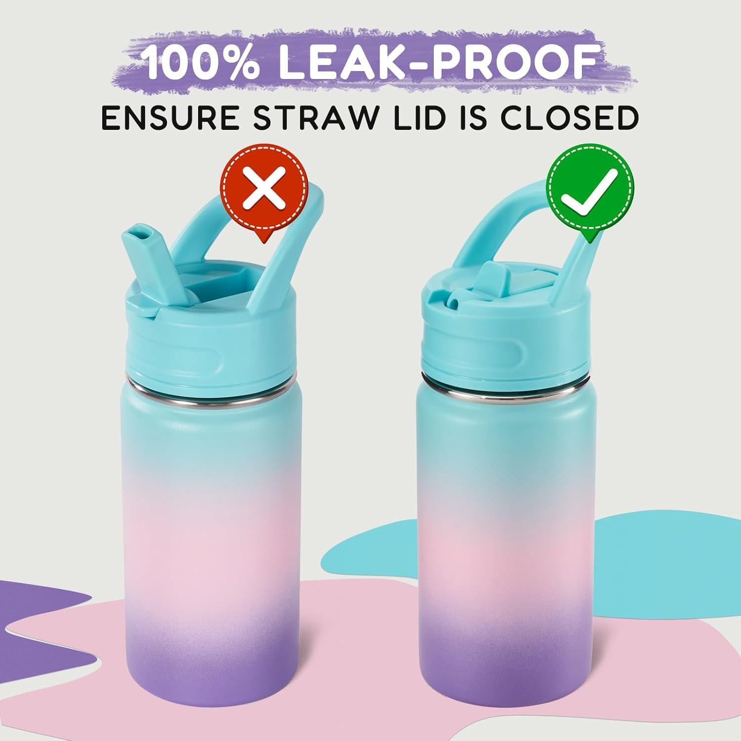 Botella de Agua Aislada Kerilyn 350ml para Niños Azul