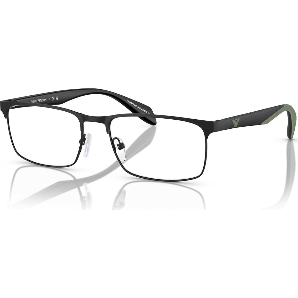 Emporio Armani Men's Ea1149 Rectangular Prescription Eyewear Frames
