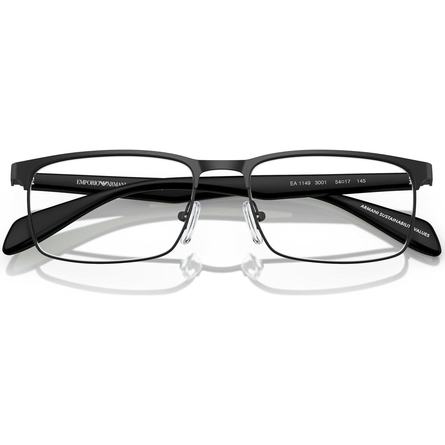 Emporio Armani Men's Ea1149 Rectangular Prescription Eyewear Frames