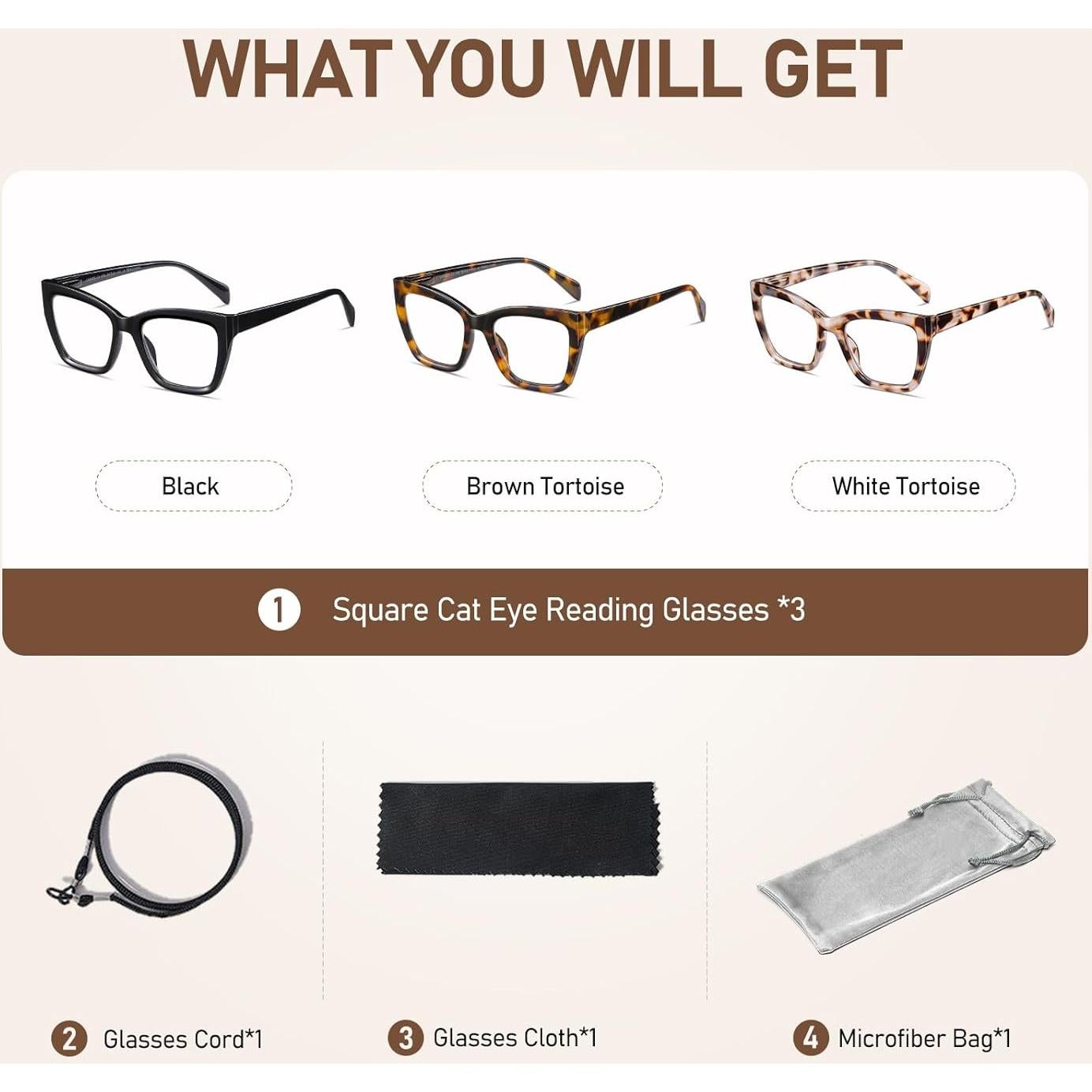 Gafas de lectura LKEYE ojo de gato 3 colores 1.75D bloqueo luz azul