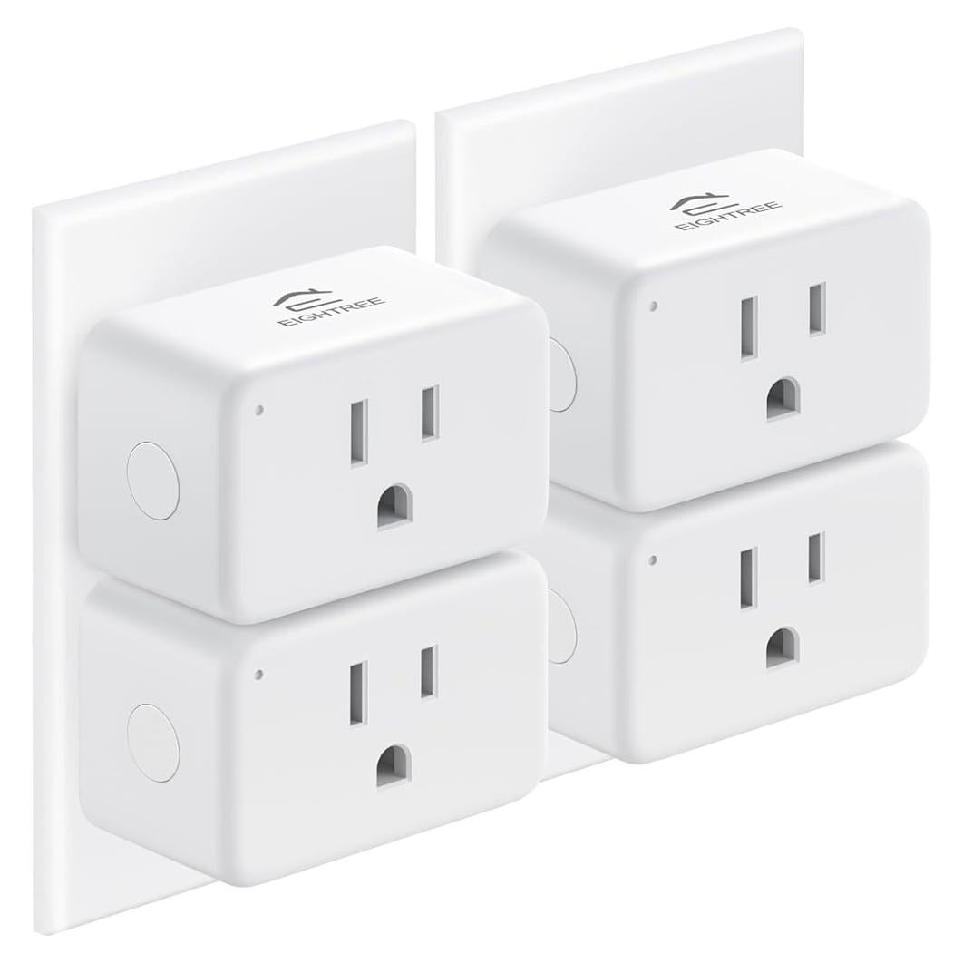 EIGHTREE Enchufe Inteligente WiFi Paquete de 4 Control Remoto