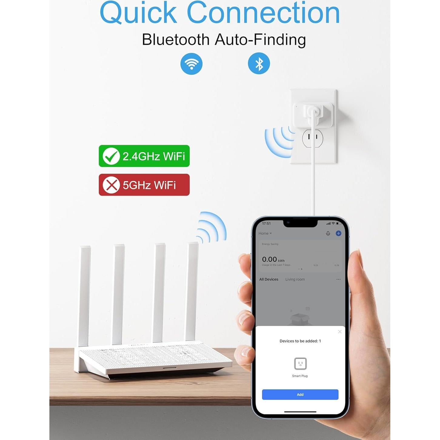 EIGHTREE Enchufe Inteligente WiFi Paquete de 4 Control Remoto