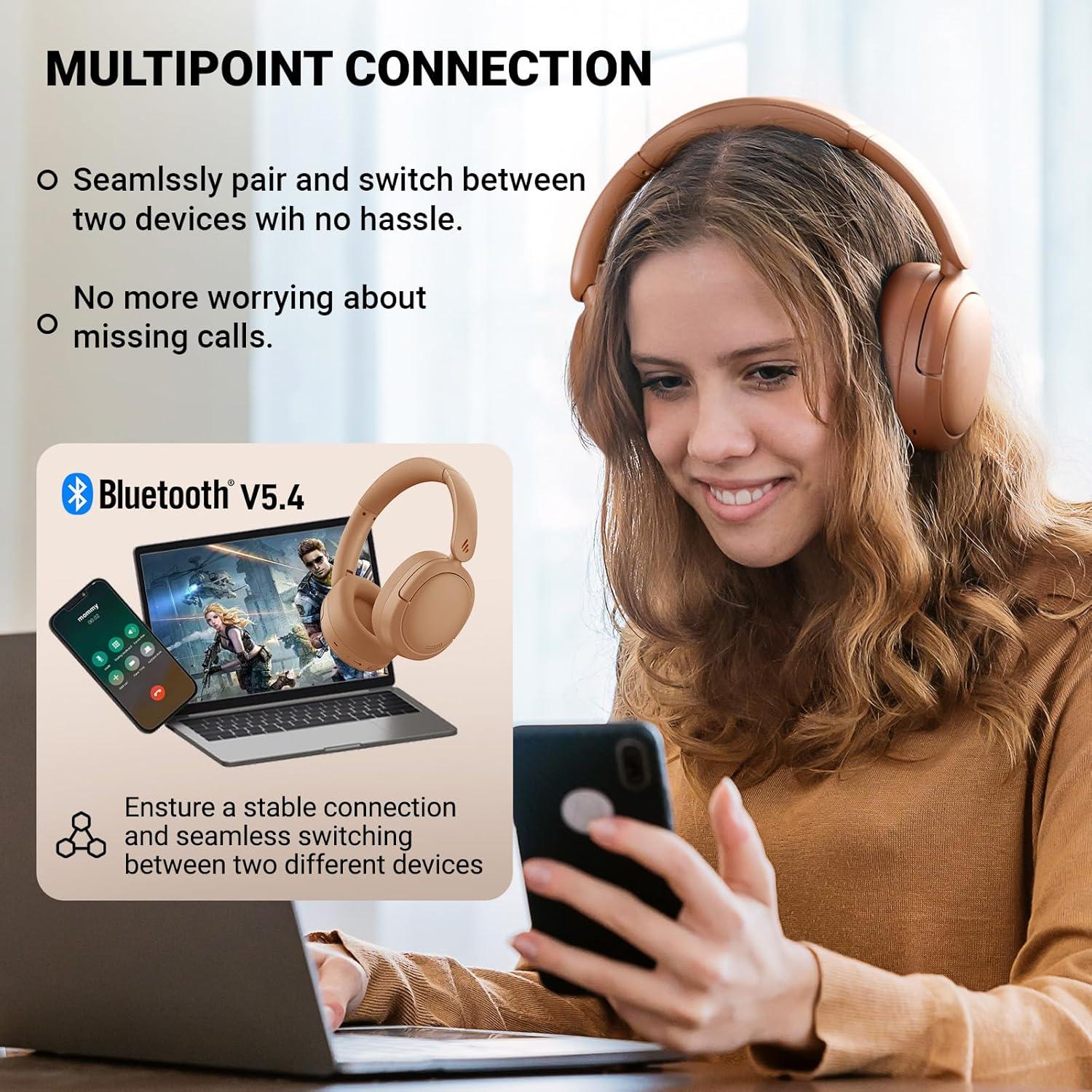 Auriculares Inalámbricos Edifier V80 con ANC y 45H de Batería