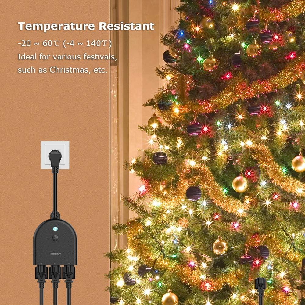 Enchufe Inteligente TESSAN IP44 3 Tomas Control WiFi