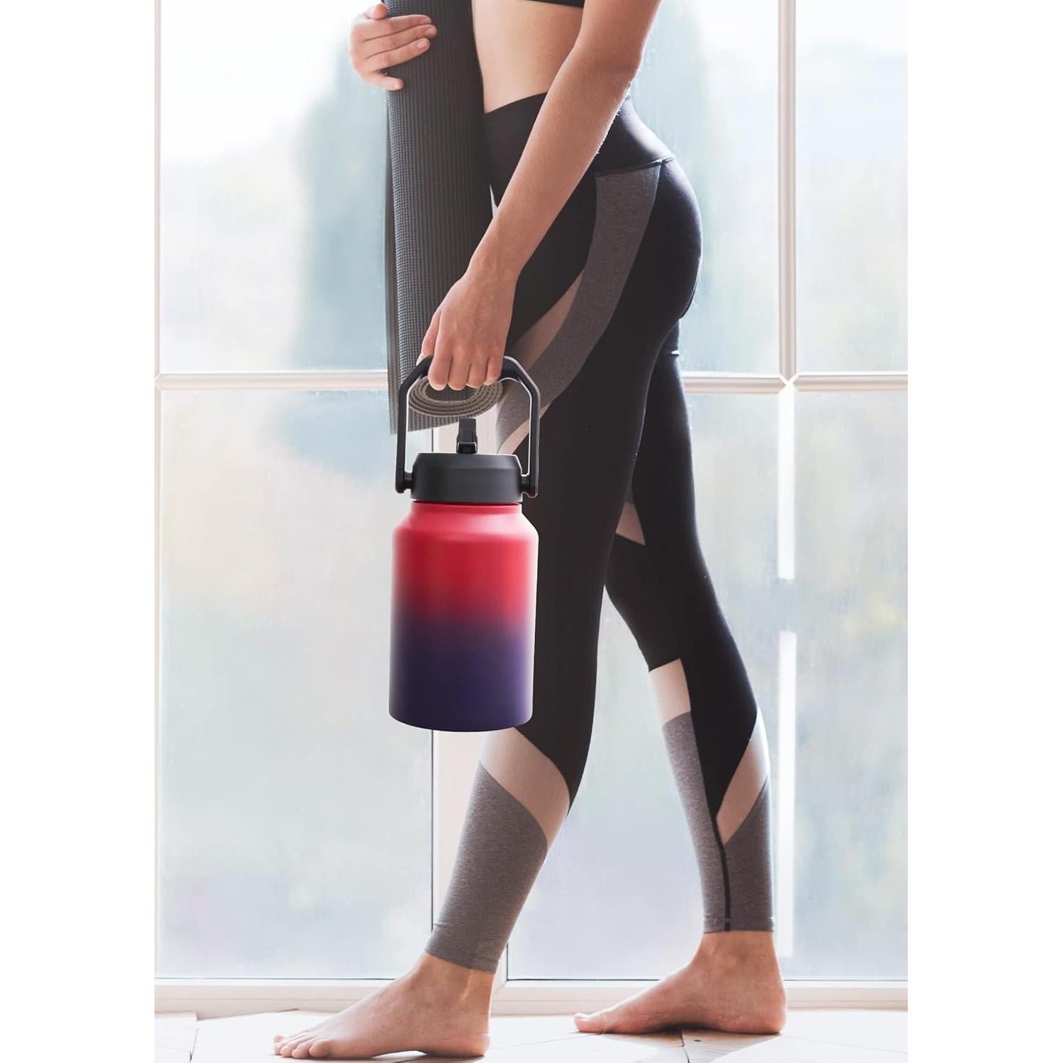 Botella de Agua Aislada EALGRO 3.78L con Pajilla y Asa