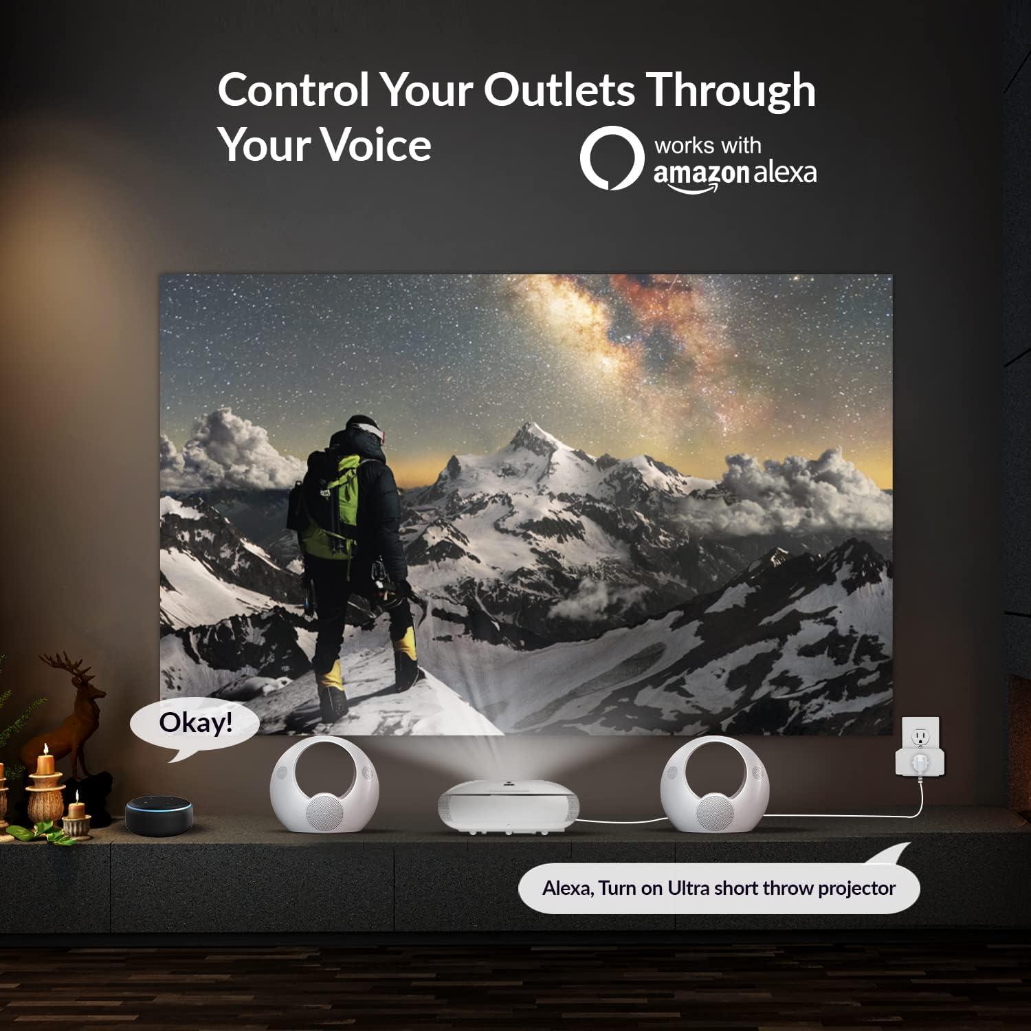 Enchufe Inteligente Wi-Fi WBM PG-07, 4 Piezas, Control Voz