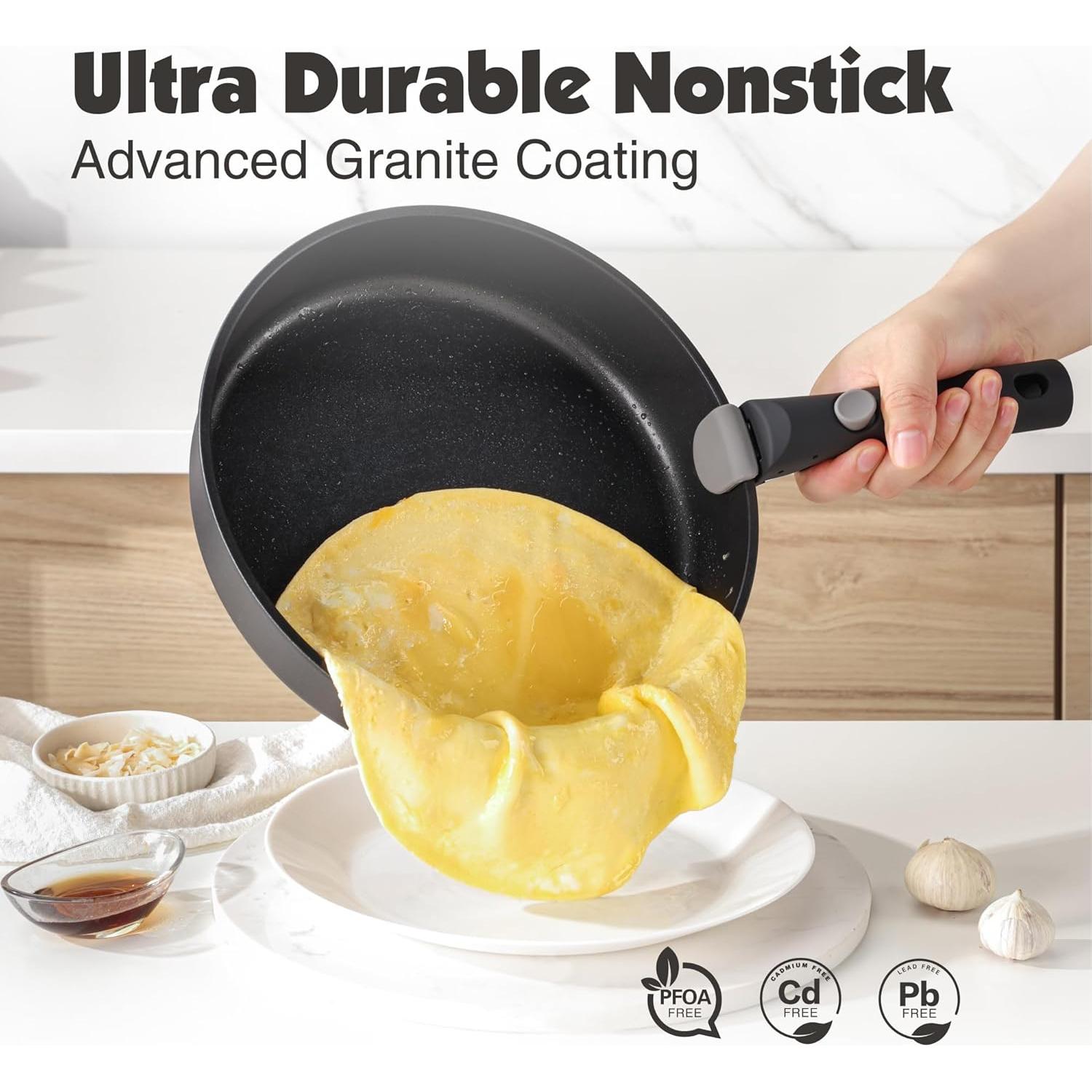 Juego de Ollas y Sartenes SENSARTE 24 Piezas Antiadherentes