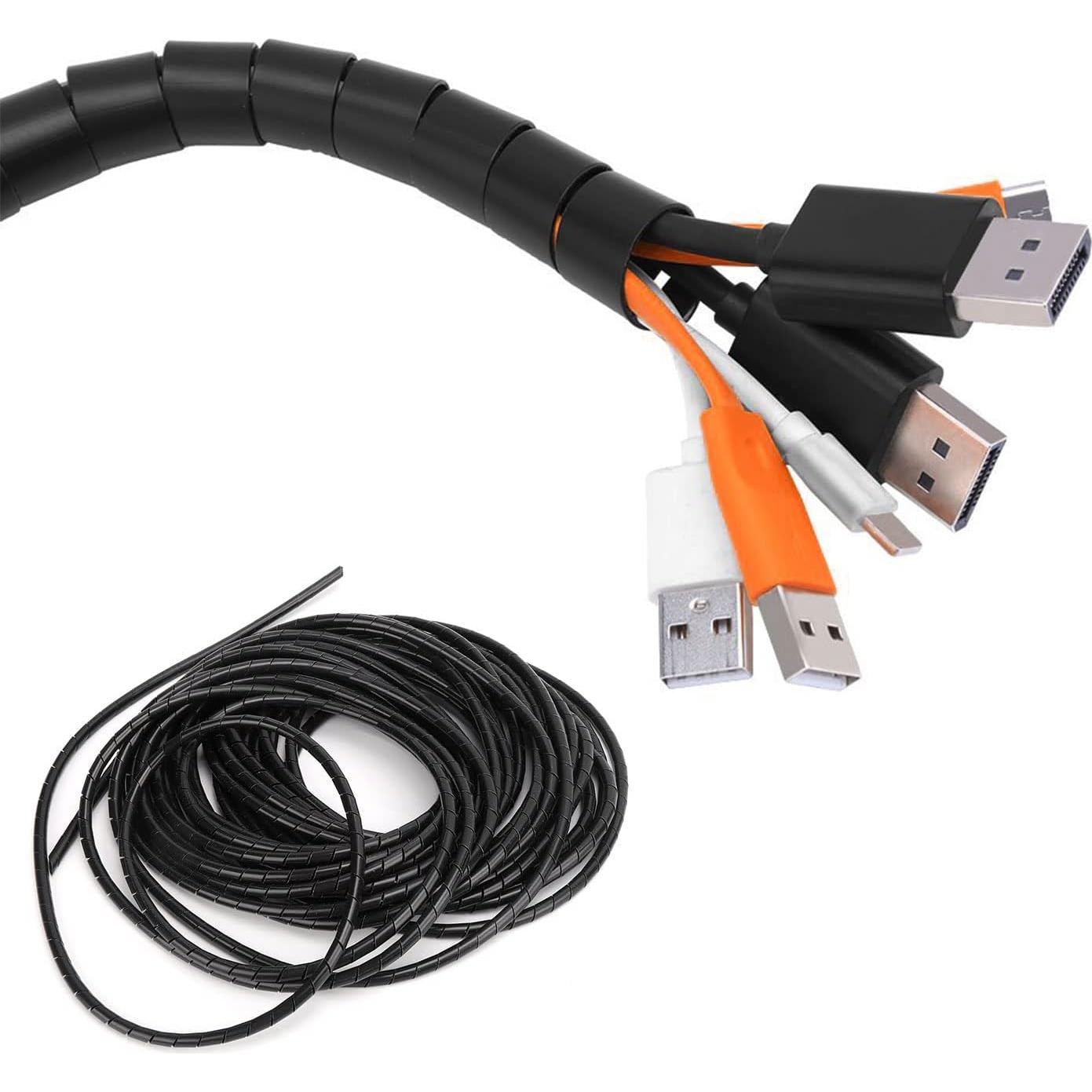 Envoltura de Cable Espiral 12mm x 6.1m Negra ALLWIN