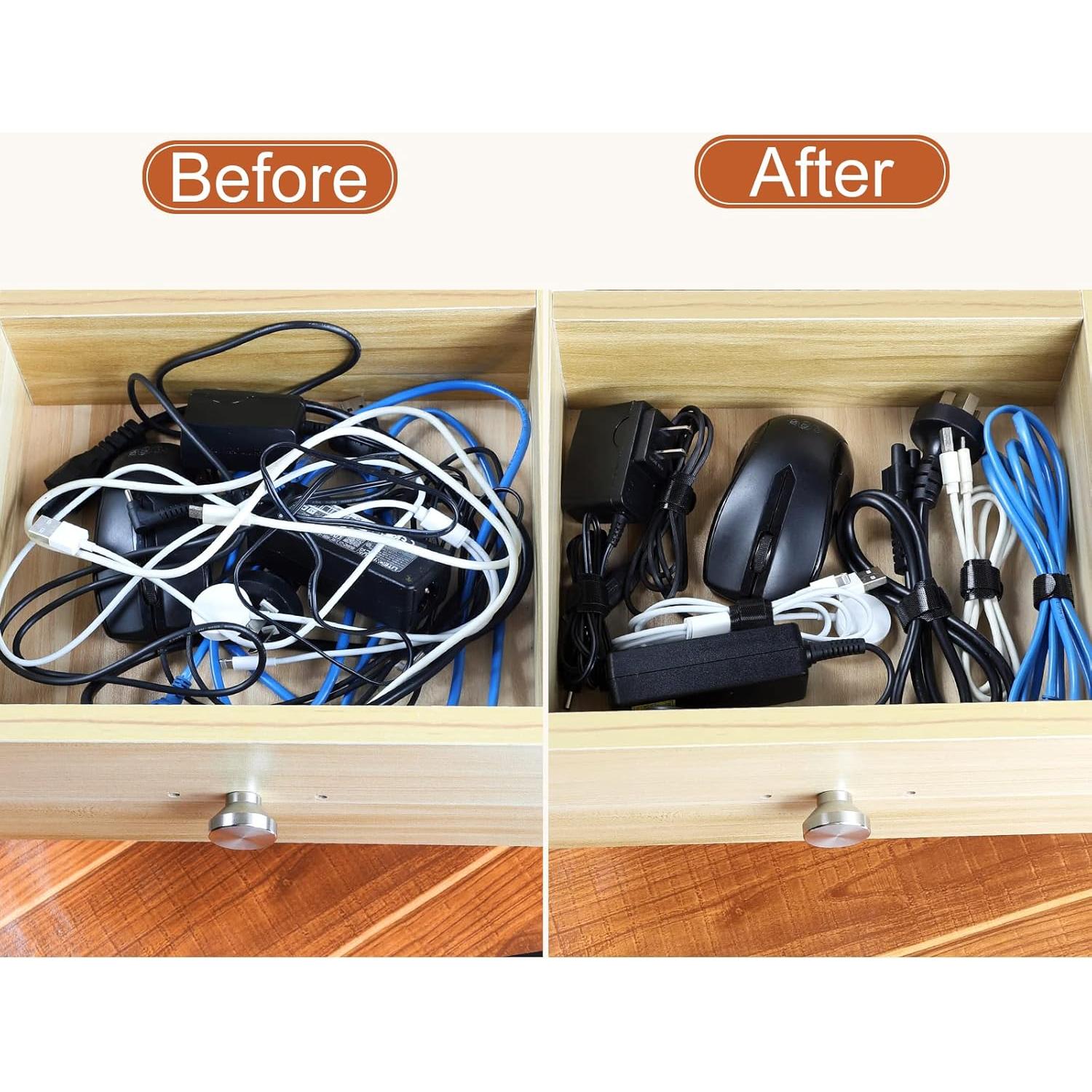 120 Bridas Reutilizables Mvyc 15,24 cm Organizador de Cables