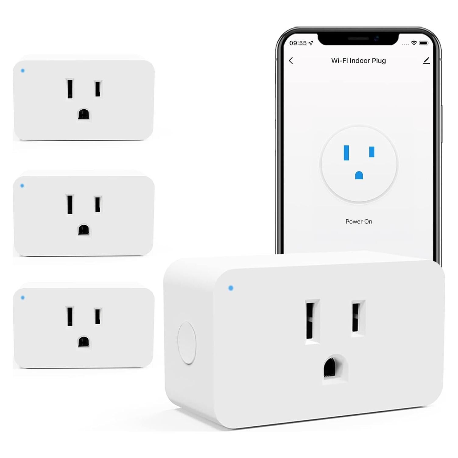 Enchufes Inteligentes WiFi Eva's Light Paquete de 4 Control Remoto