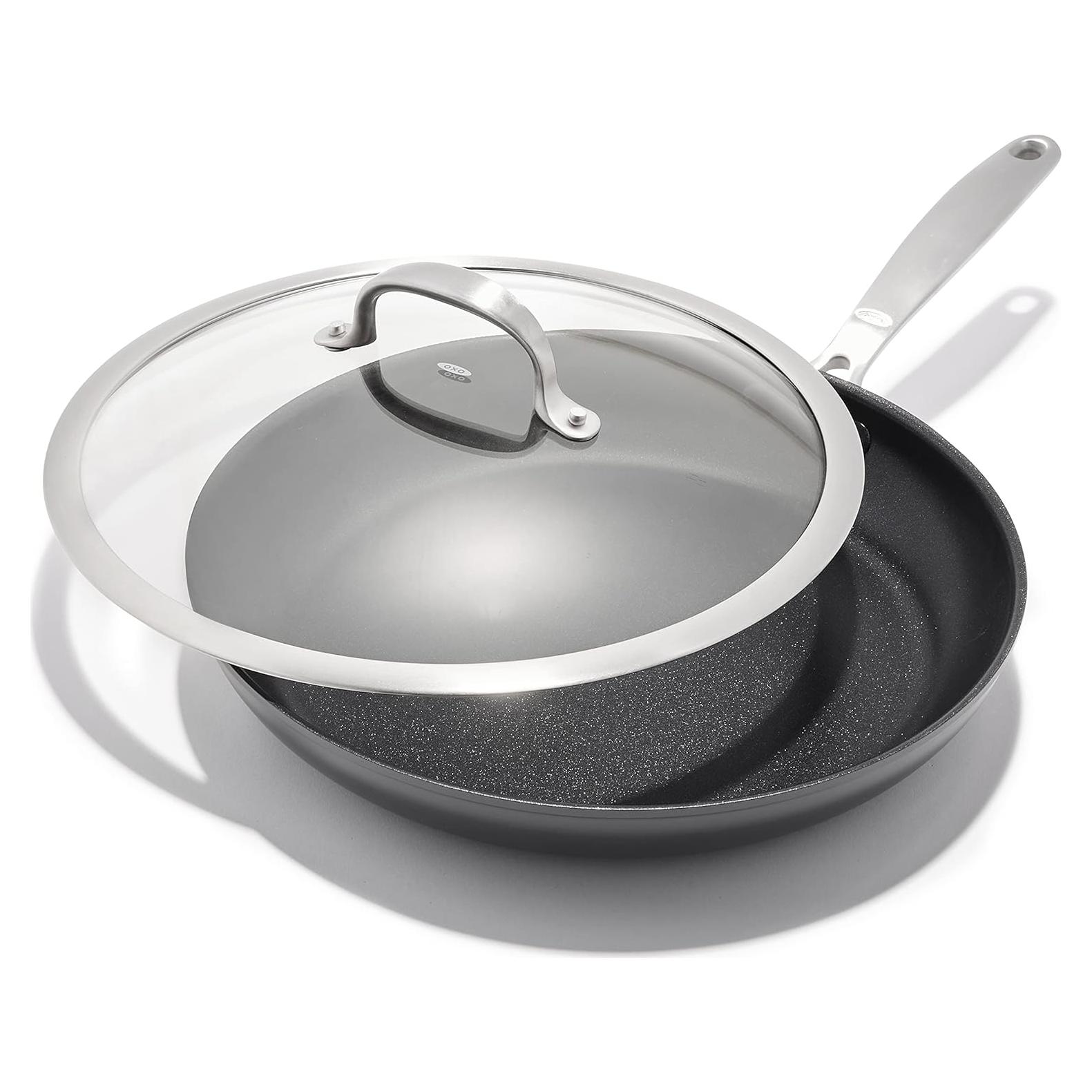 Sartén OXO Enhanced 30 cm con tapa vidrio antiadherente