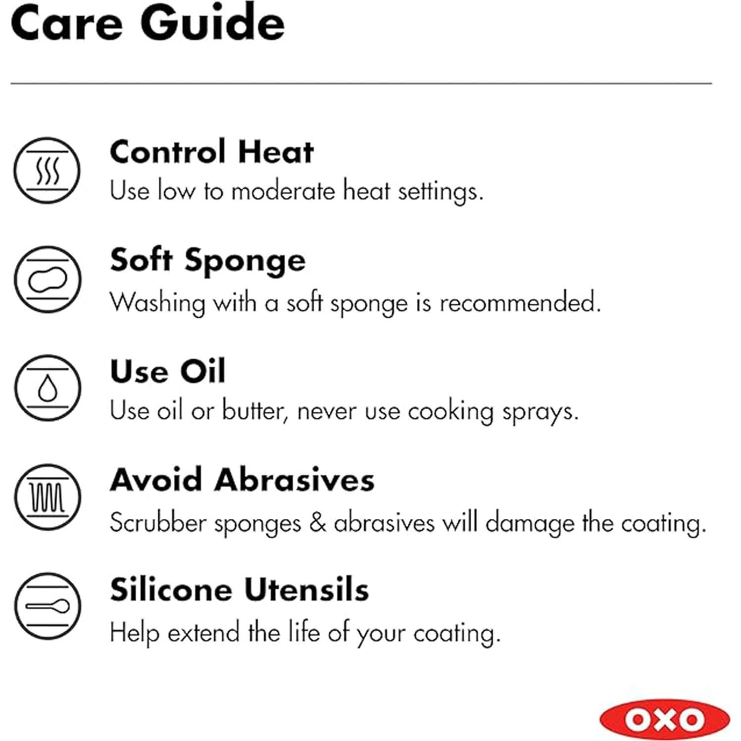 Sartén OXO Enhanced 30 cm con tapa vidrio antiadherente