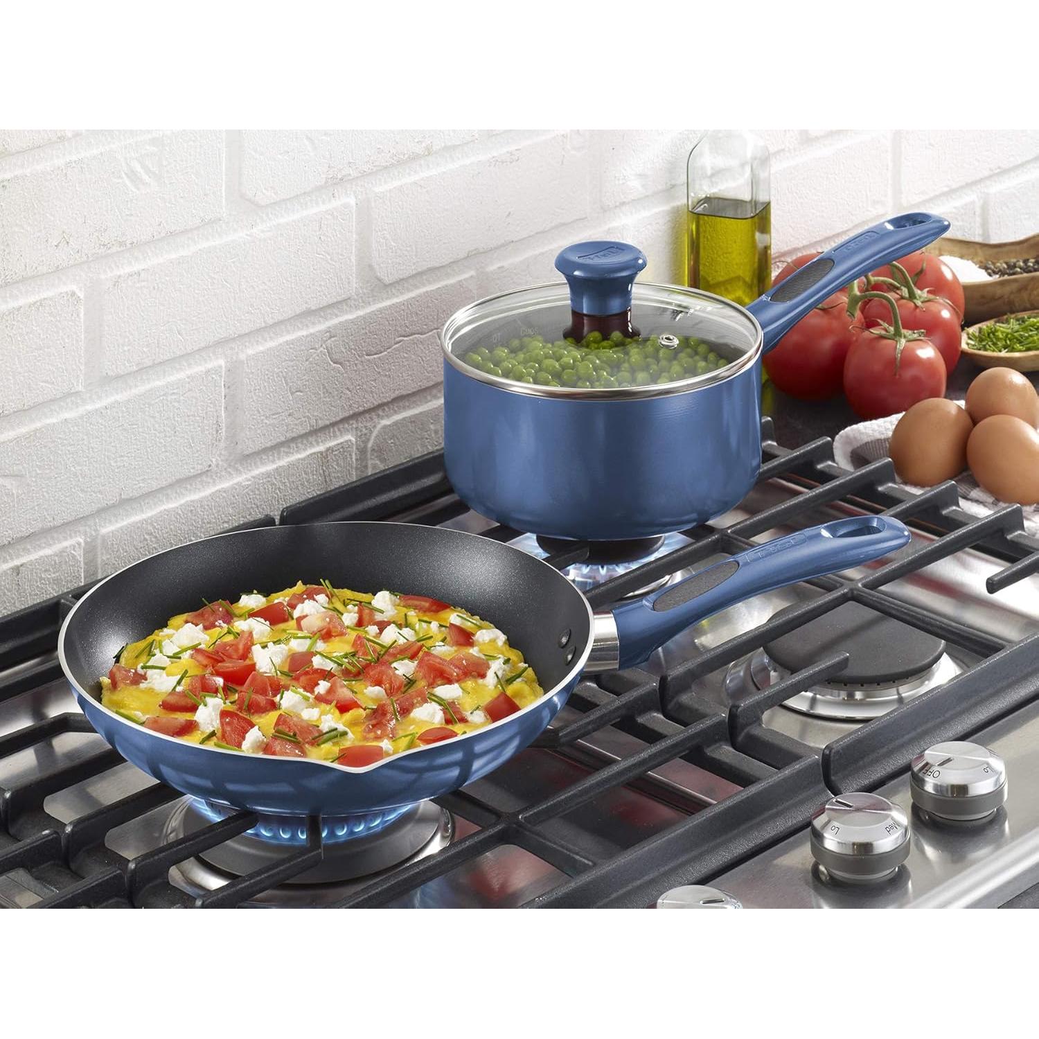 Juego de Utensilios T-fal Excite 14 Piezas Antiadherente Azul