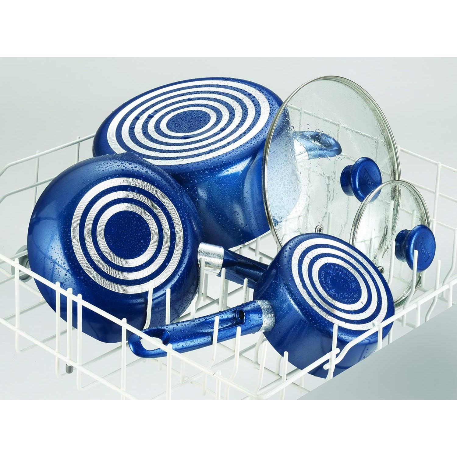 Juego de Utensilios T-fal Excite 14 Piezas Antiadherente Azul