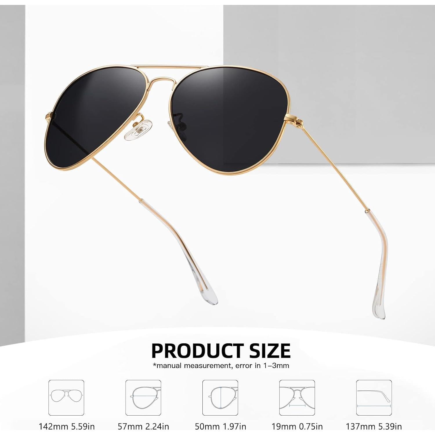 Gafas de sol MEETSUN Aviador Polarizadas UV400 Unisex