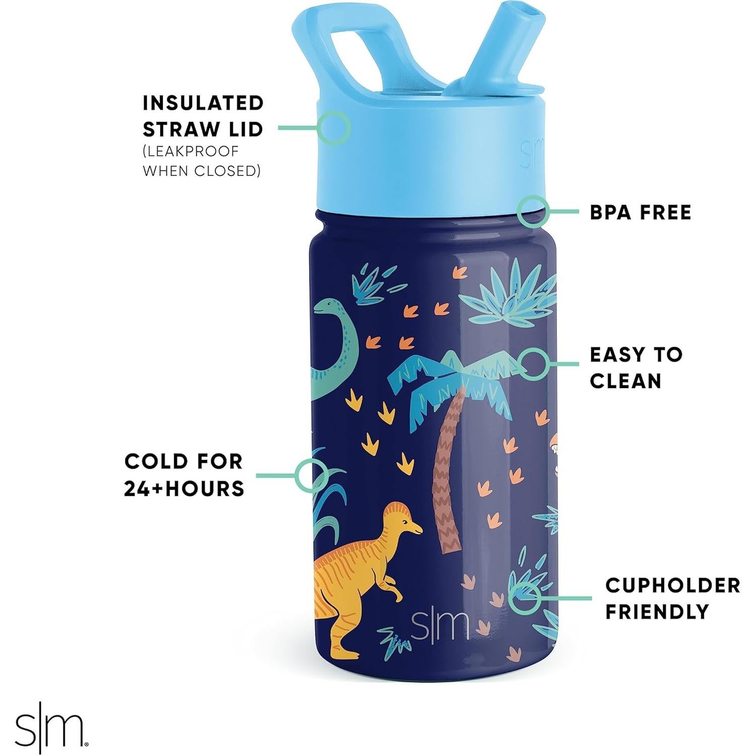 Botella de Agua Simple Modern 414ml Aislada Niños Jungla