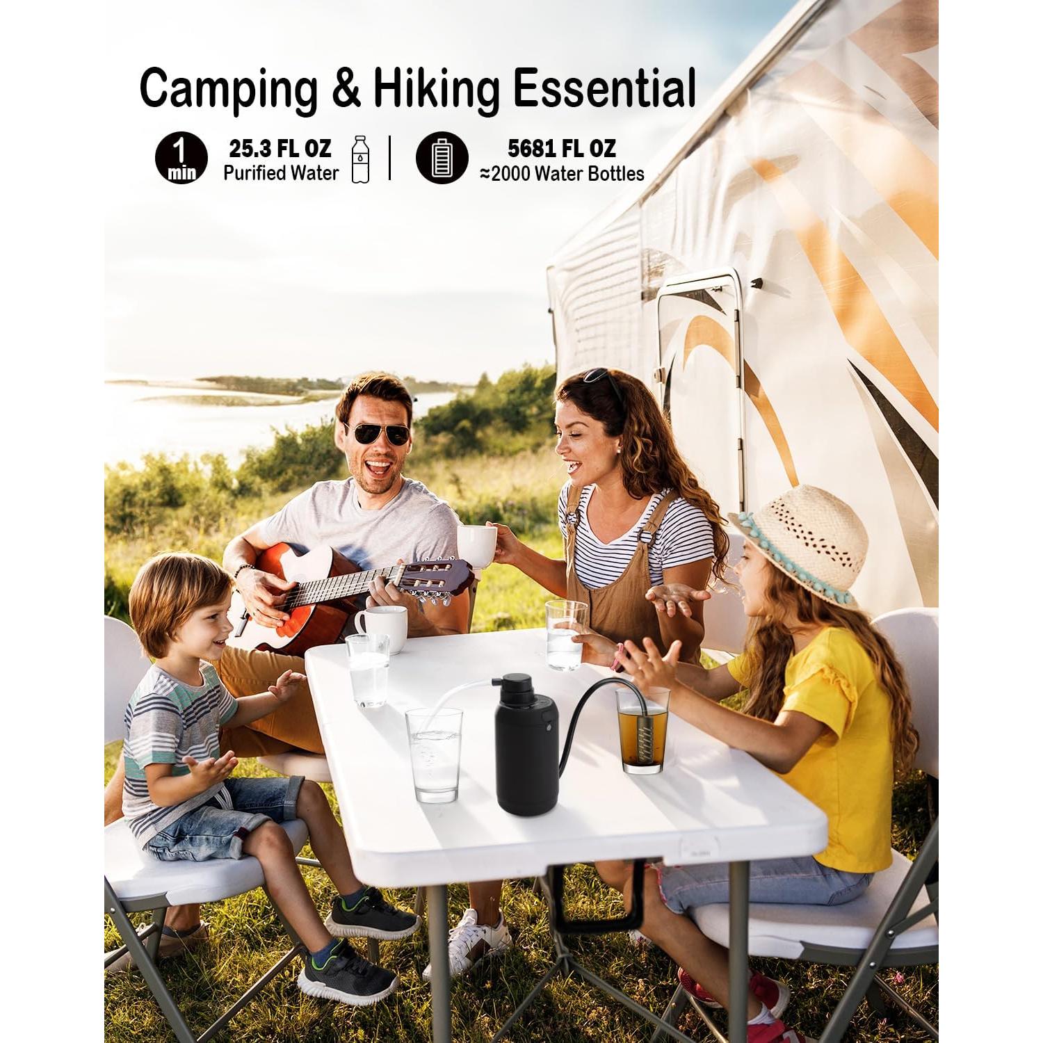 Purificador de Agua Portátil BK-2000 5 Etapas Camping