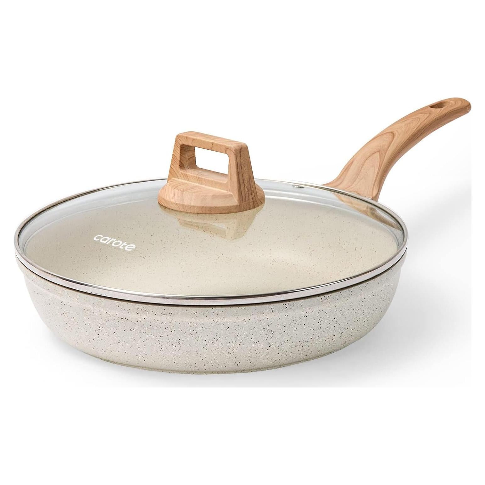 Sartén Antiadherente CAROTE 25 cm con Tapa de Vidrio