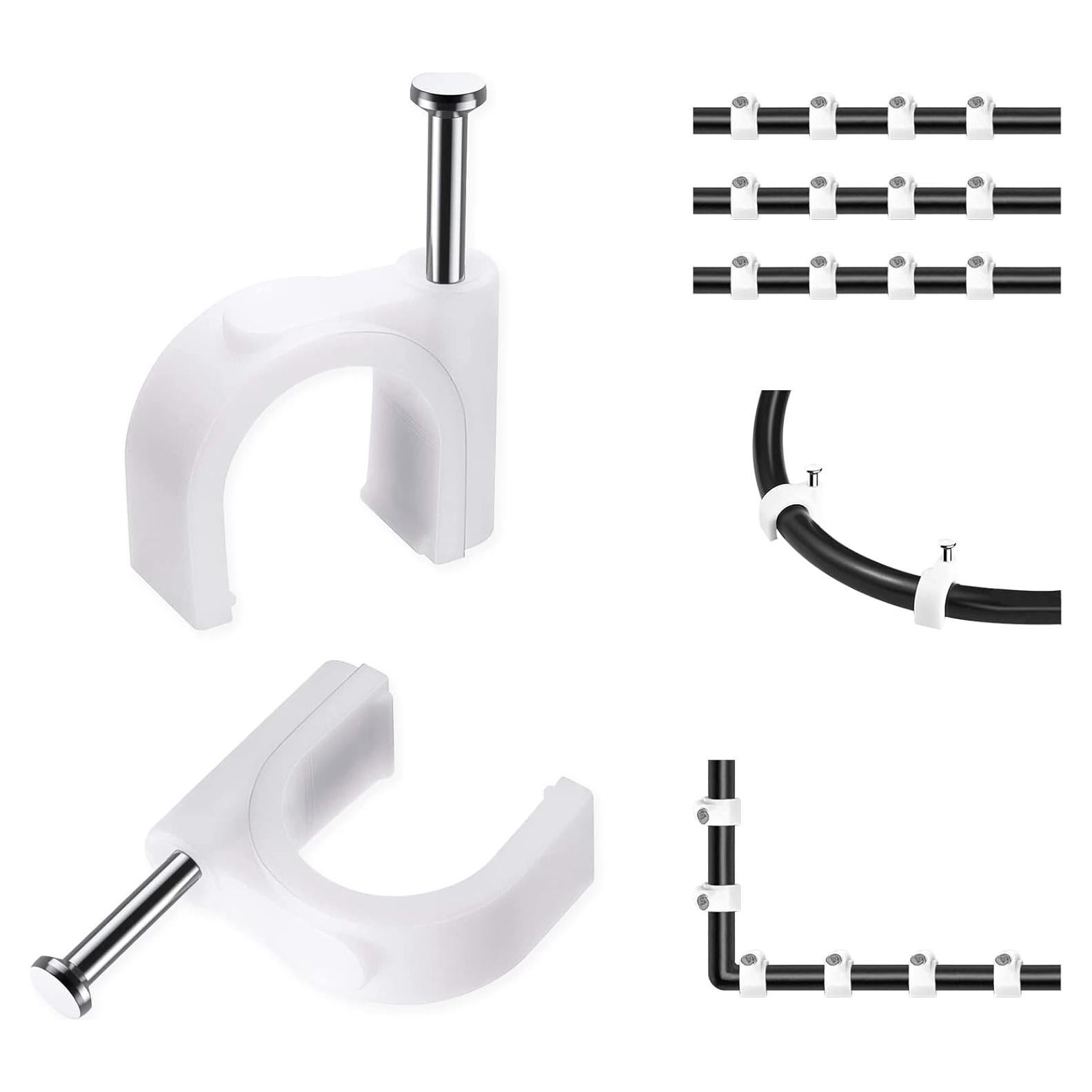 Clips para Cables Abnii 100 Pcs 8mm Blanco Organizador