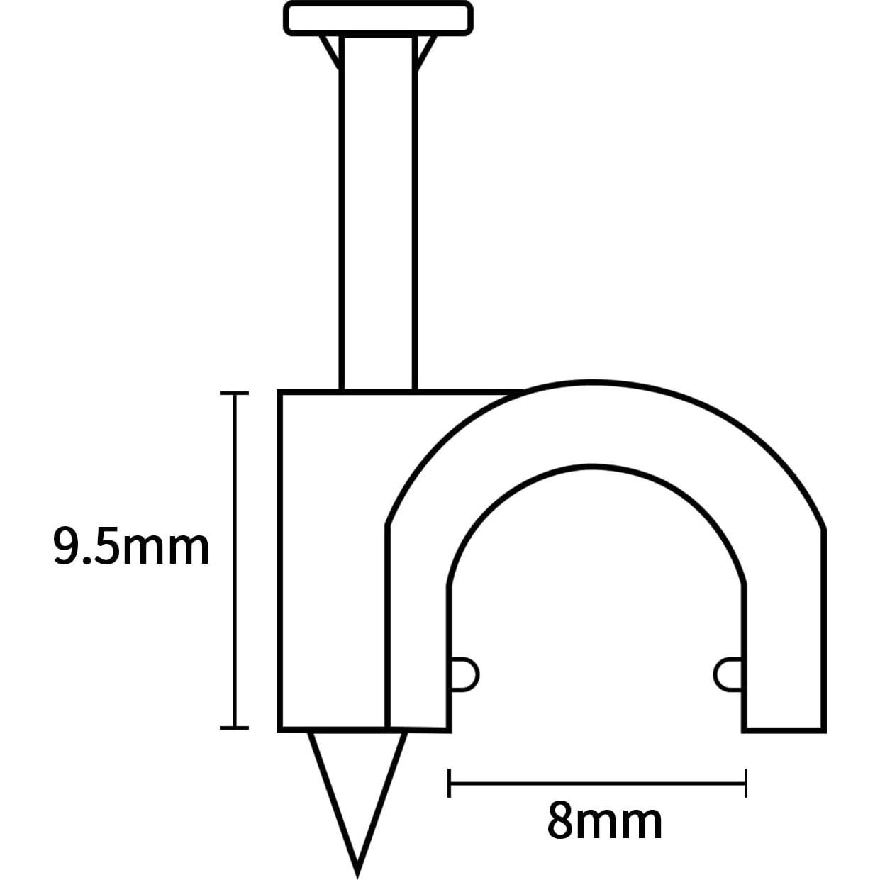 Clips para Cables Abnii 100 Pcs 8mm Blanco Organizador