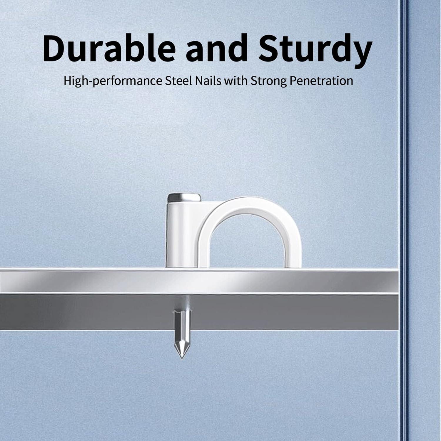 Clips para Cables Abnii 100 Pcs 8mm Blanco Organizador