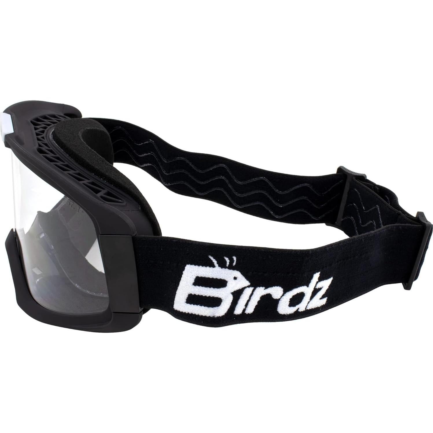 Gafas de moto OTG Birdz Pelican Negro-Claro con lente clara