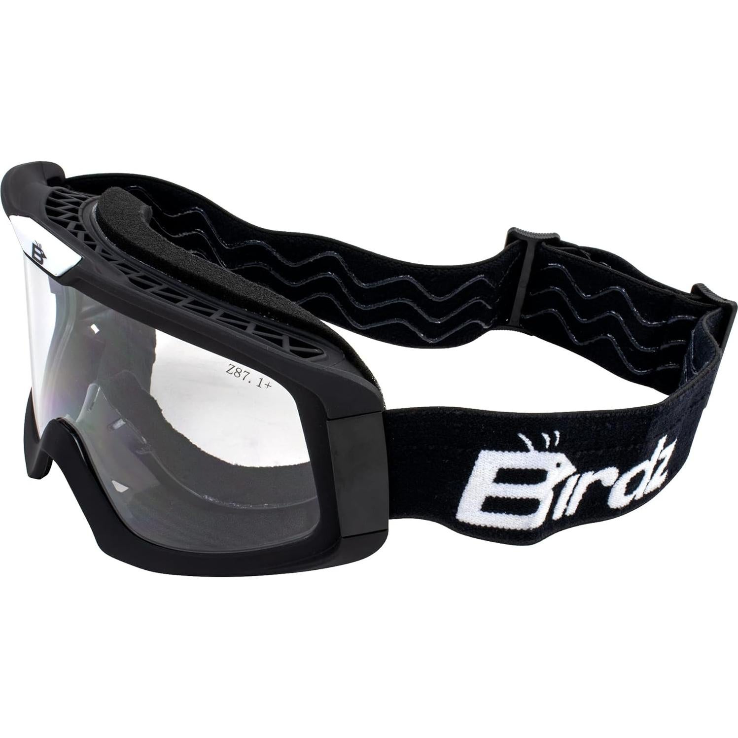 Gafas de moto OTG Birdz Pelican Negro-Claro con lente clara