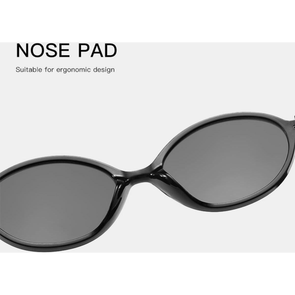 Gafas de sol ovaladas retro IKANOO UV400 unisex negras