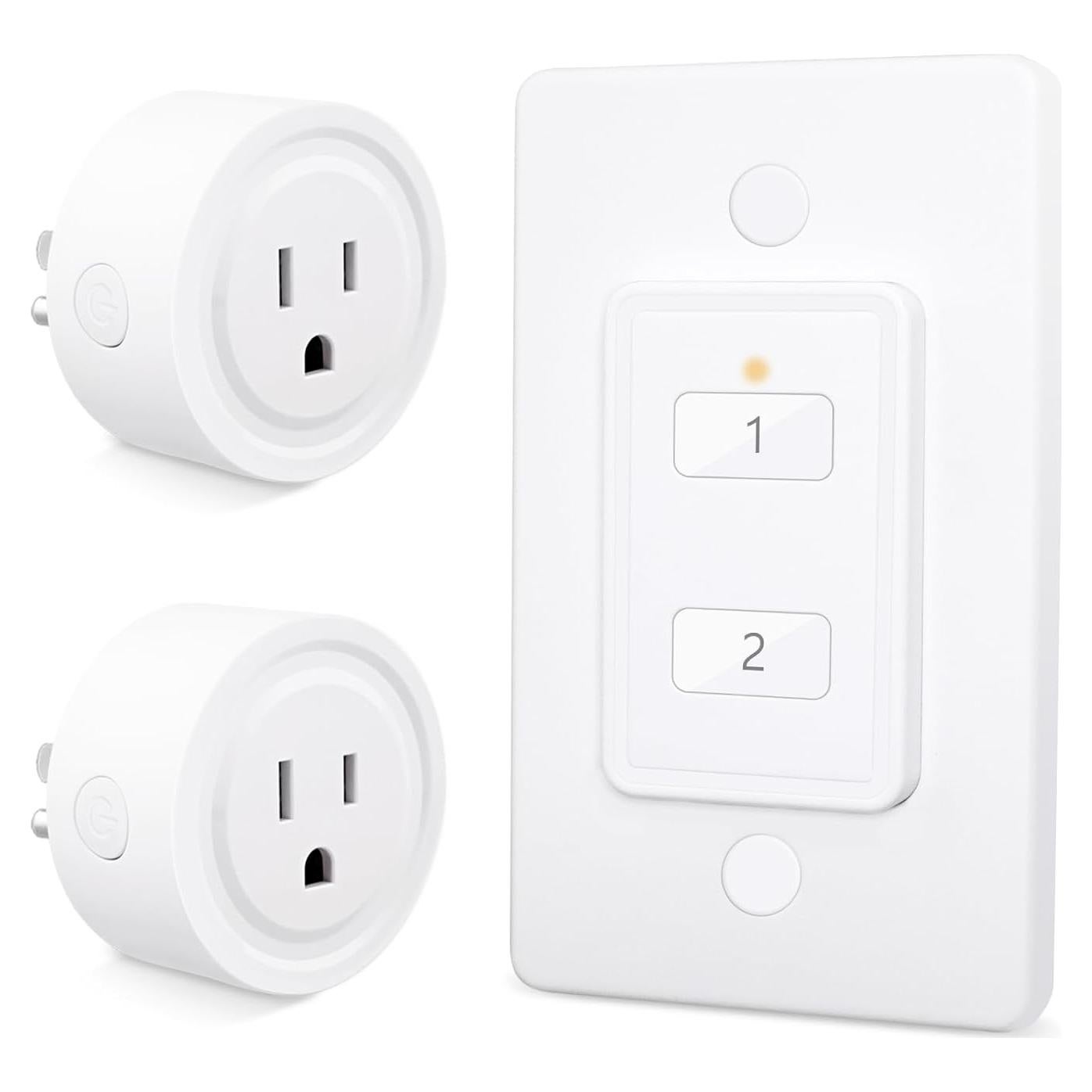 Adaptador de Enchufe Inalámbrico LoraTap Mini 2 Canales 10A