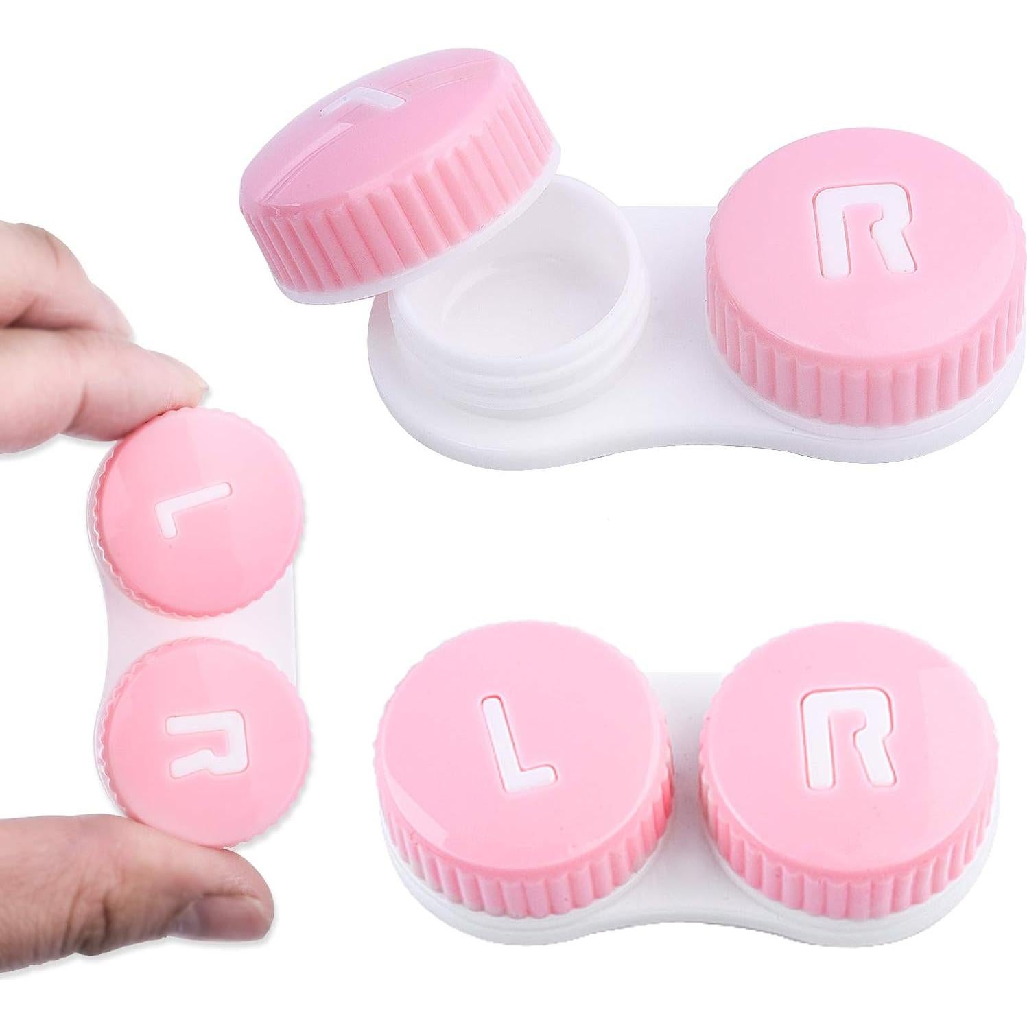 Estuche de Lentes de Contacto Cauyuan Portátil con Espejo