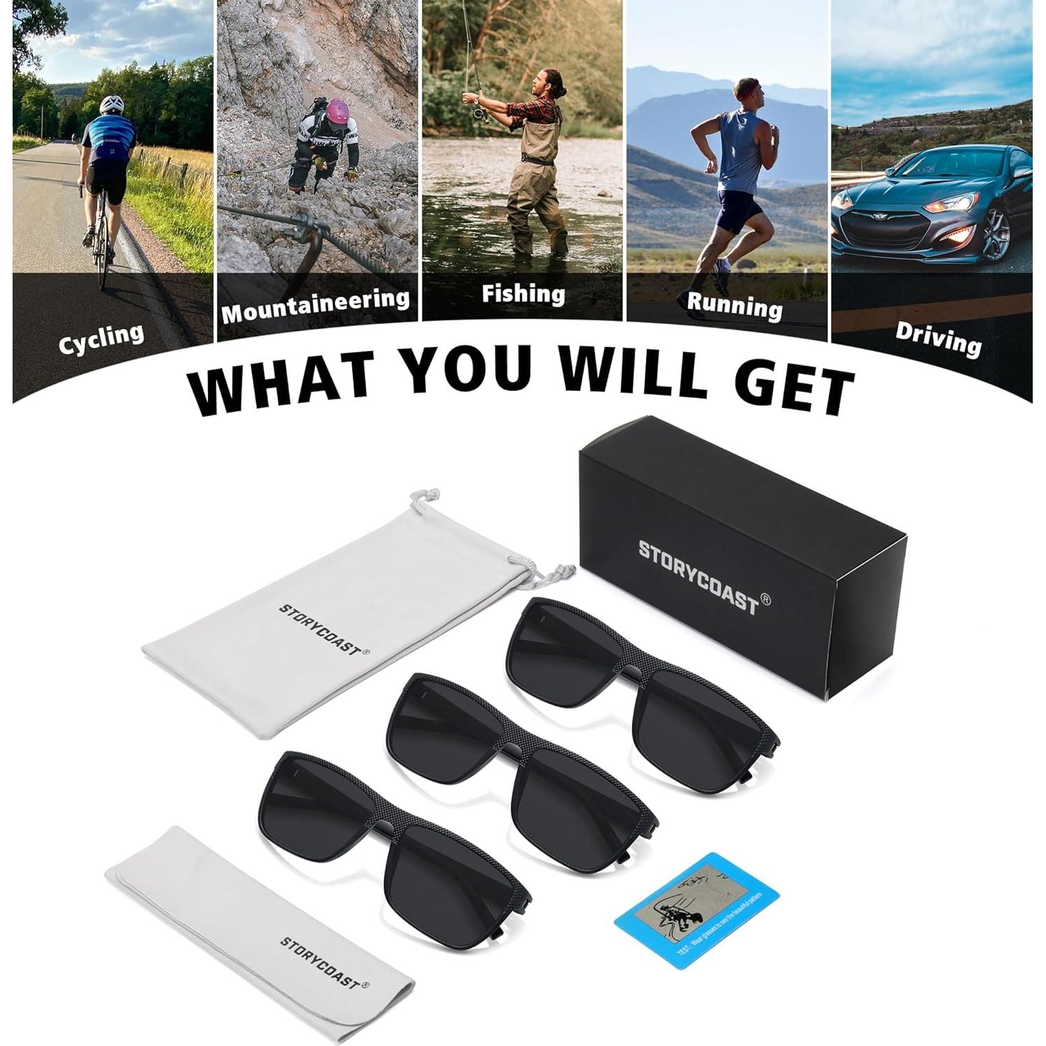 Gafas de sol polarizadas STORYCOAST unisex UV400 deportivas