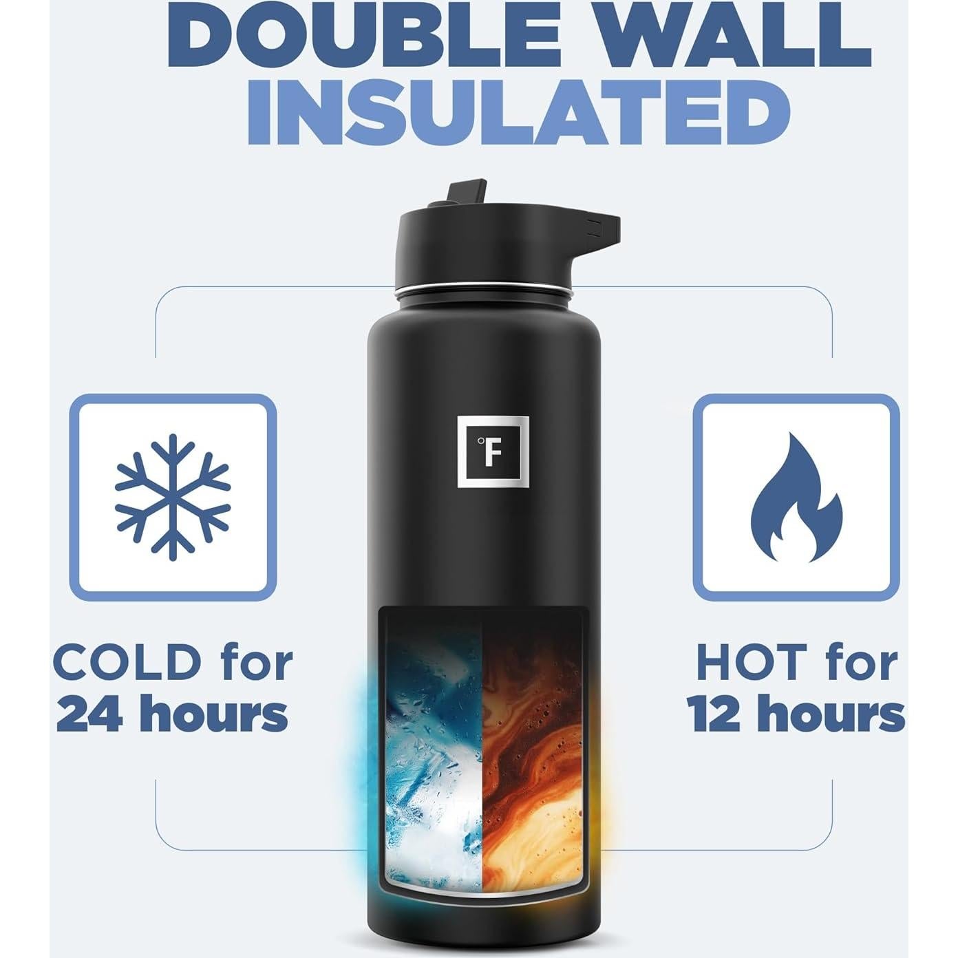 Botella de Agua IRON °FLASK 1.18L Acero Inoxidable Aislada