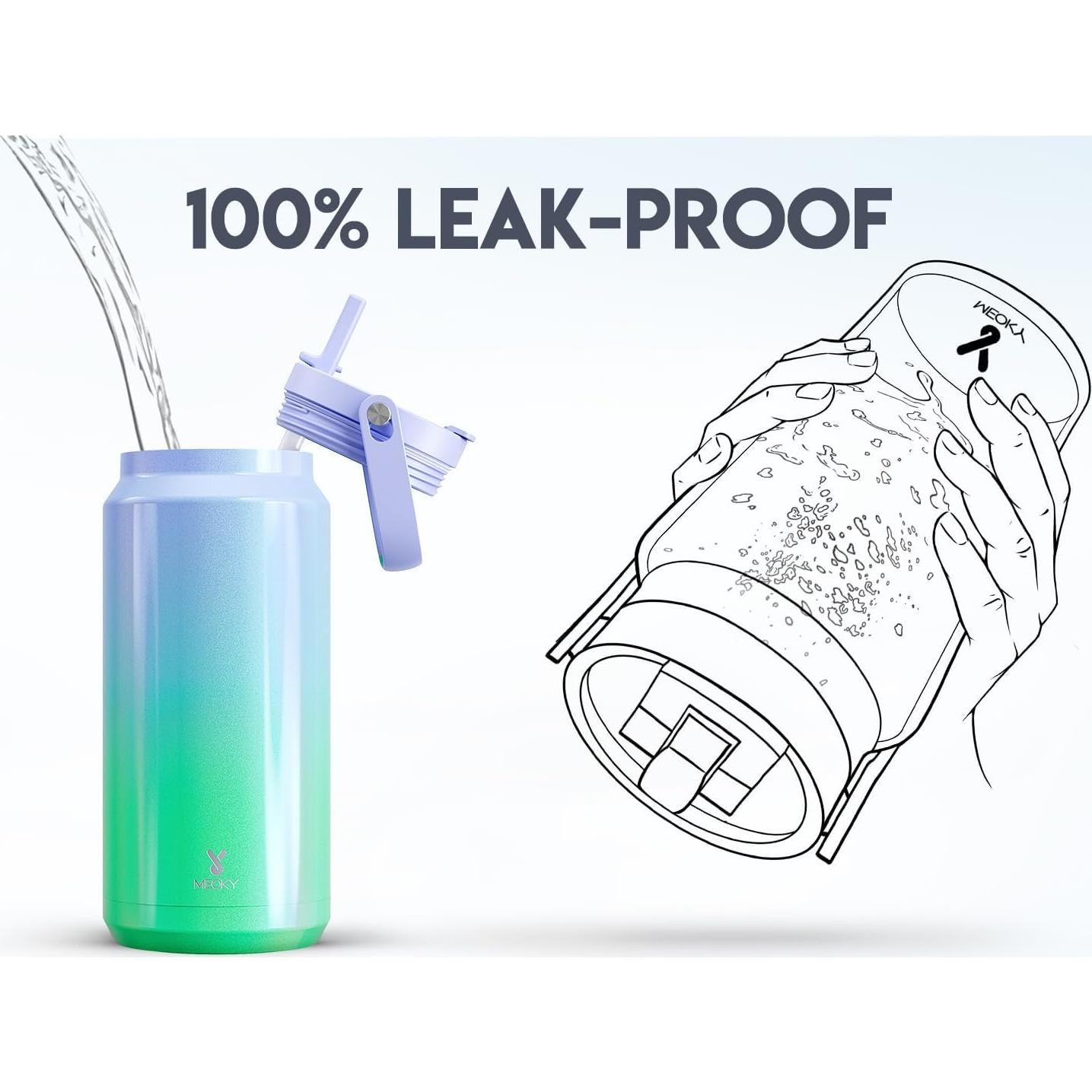 Botella de Agua Meoky 1.89 L Aislada con Pajilla Fairyland