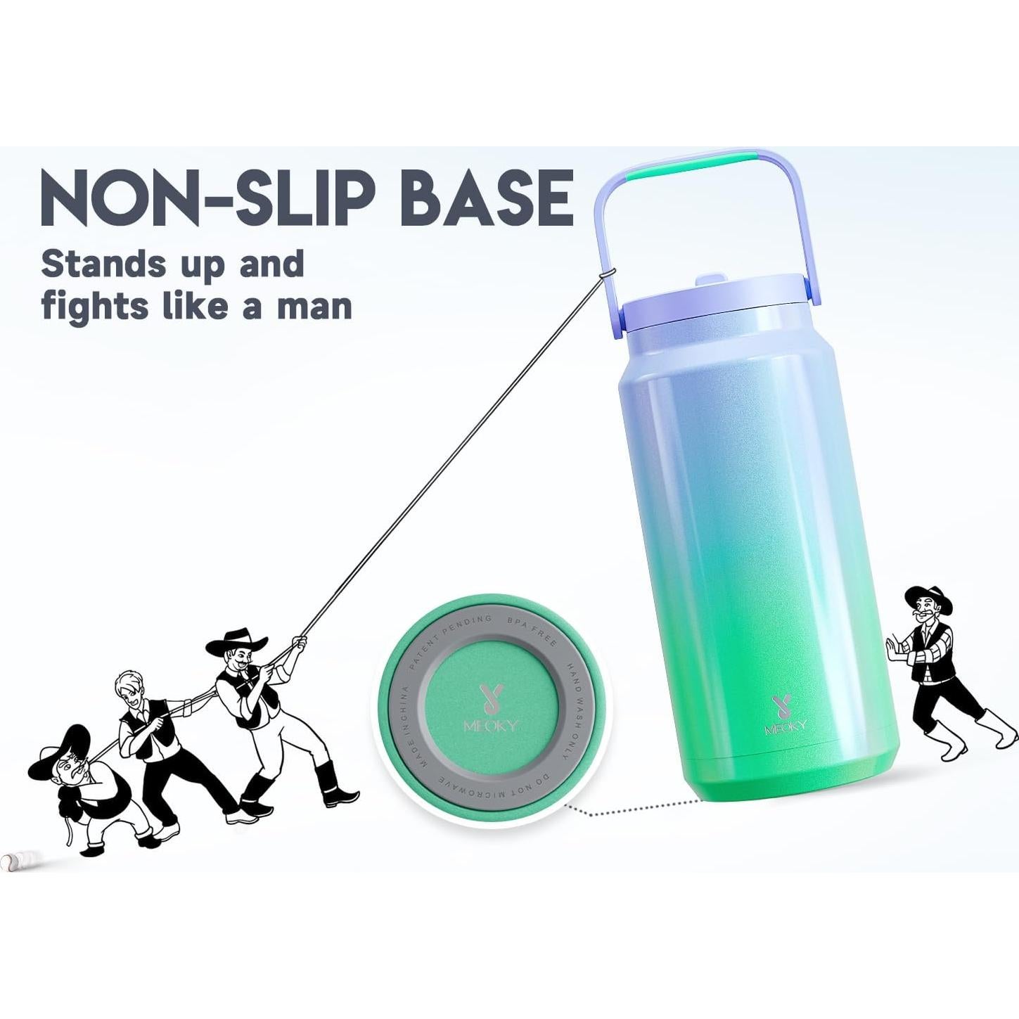 Botella de Agua Meoky 1.89 L Aislada con Pajilla Fairyland