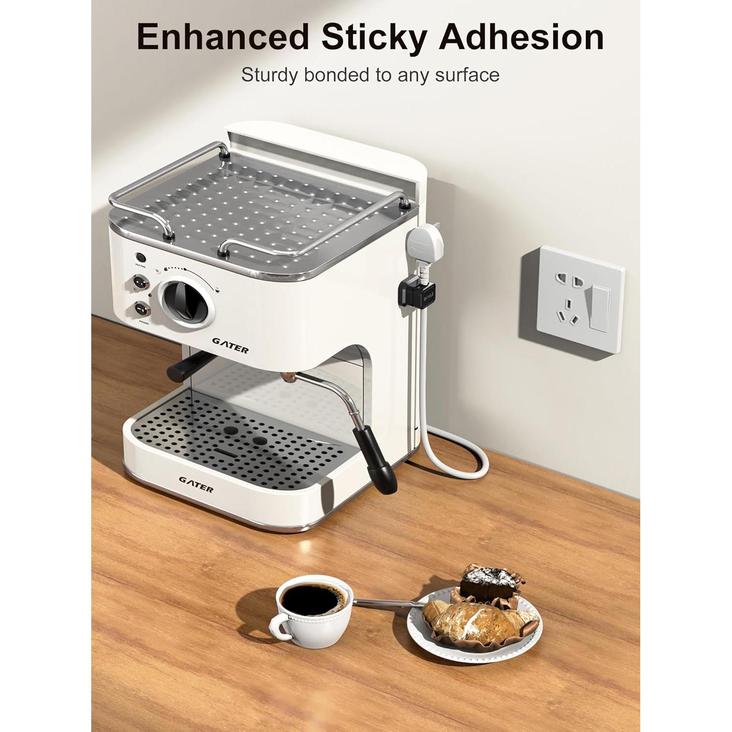 6 Organizadores de Cables SKYULE con Interruptor de Bloqueo Negro