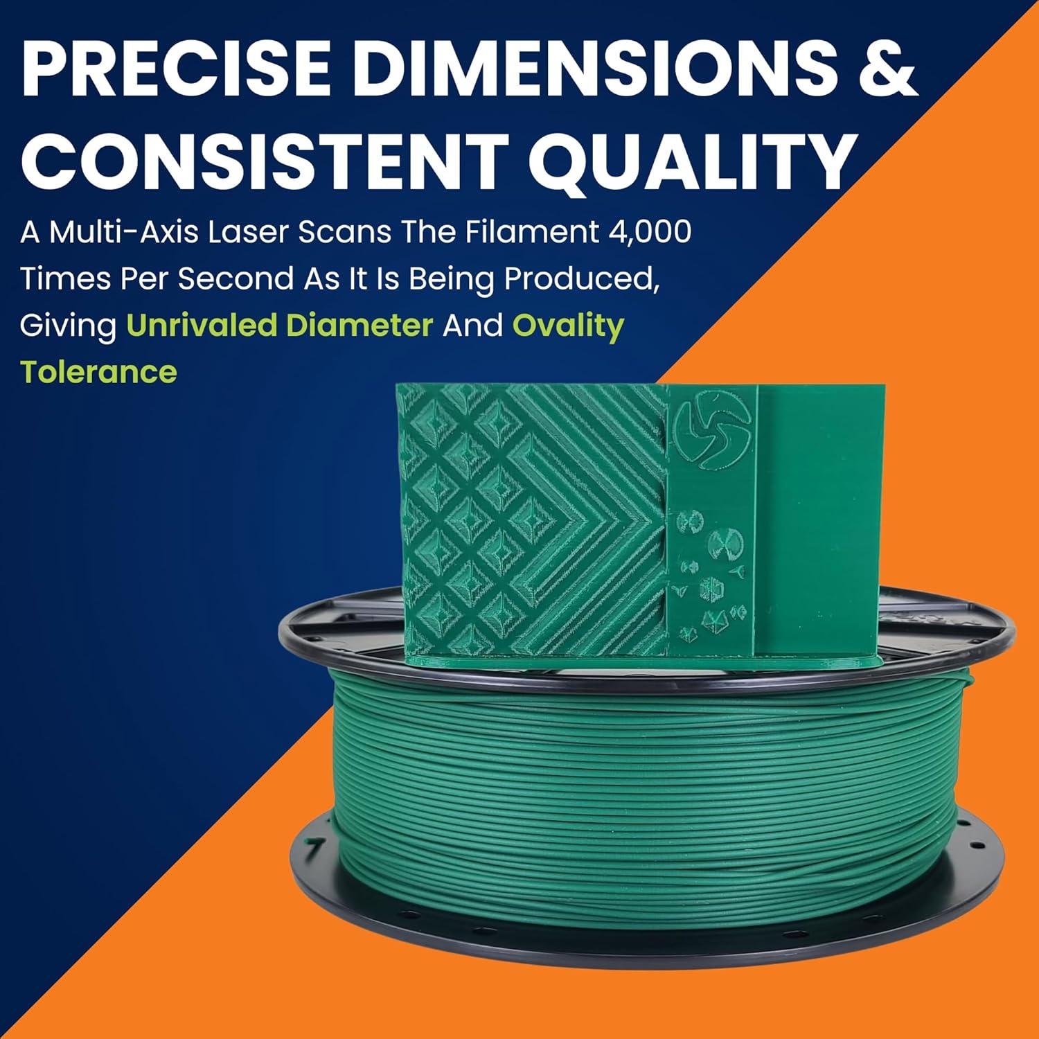 Filamento 3D-Fuel Tough Pro PLA+ 1.75mm 1kg Verde Bosque