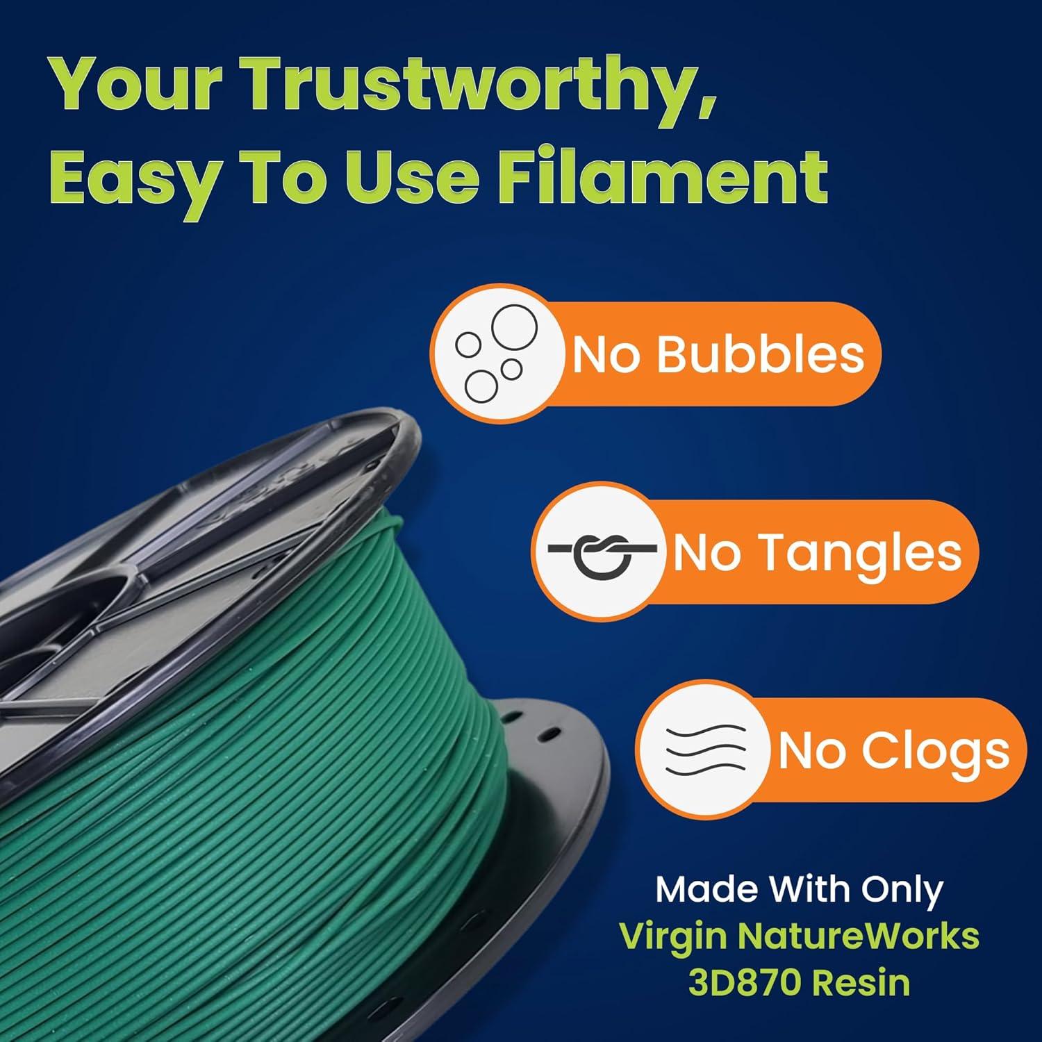 Filamento 3D-Fuel Tough Pro PLA+ 1.75mm 1kg Verde Bosque