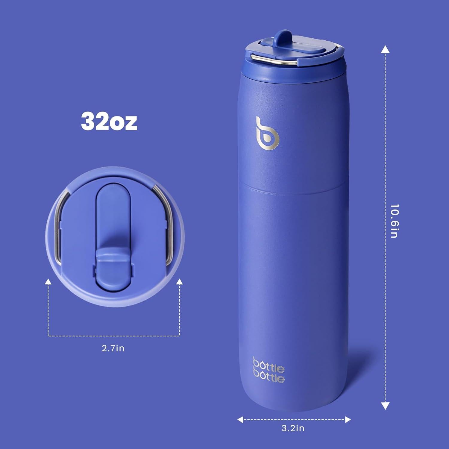 Botella de Acero Inoxidable BOTELLA BOTELLA 0.91L con Pajilla