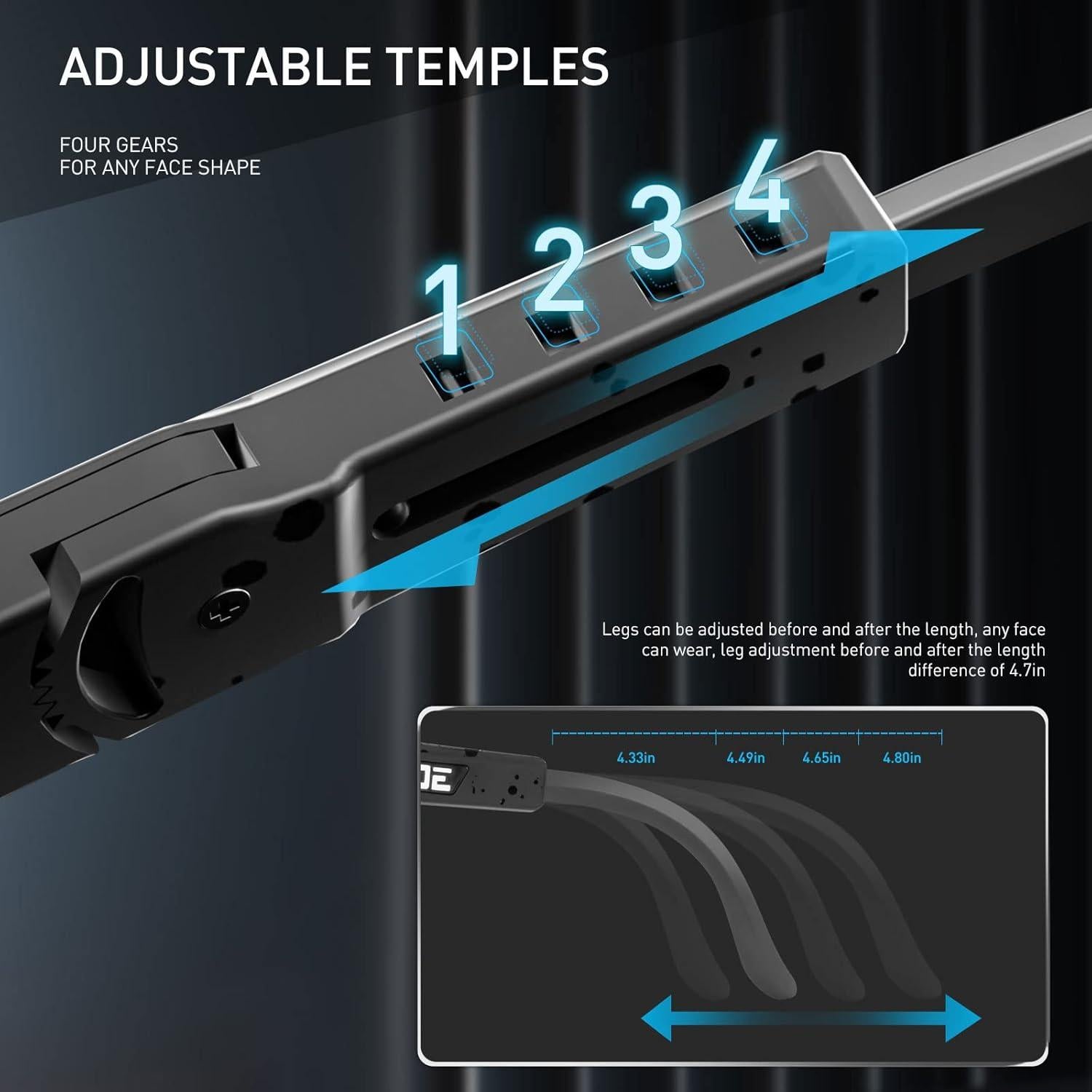 Gafas de Ciclismo KAPVOE Polarizadas UV400 Ajustables