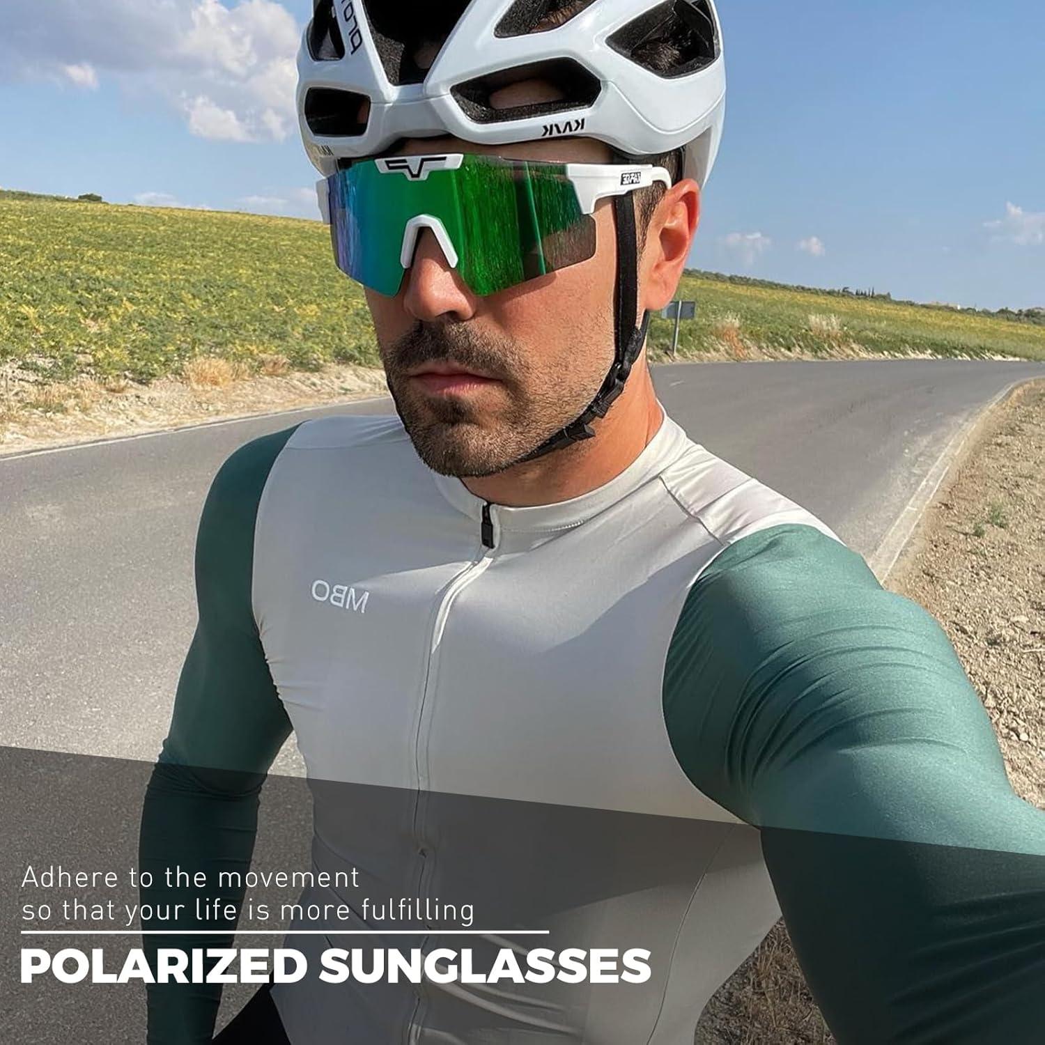 Gafas de Ciclismo KAPVOE UV400 Polarizadas Ajustables