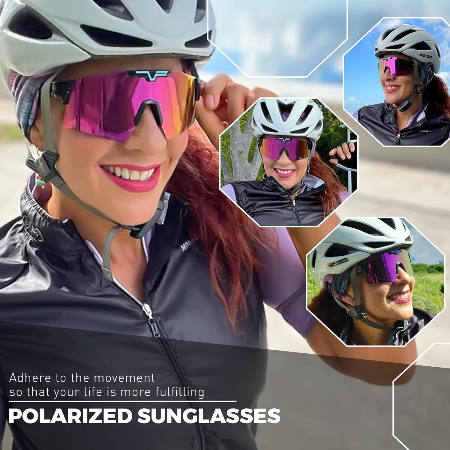 Gafas de Ciclismo KAPVOE Polarizadas UV400 Ajustables