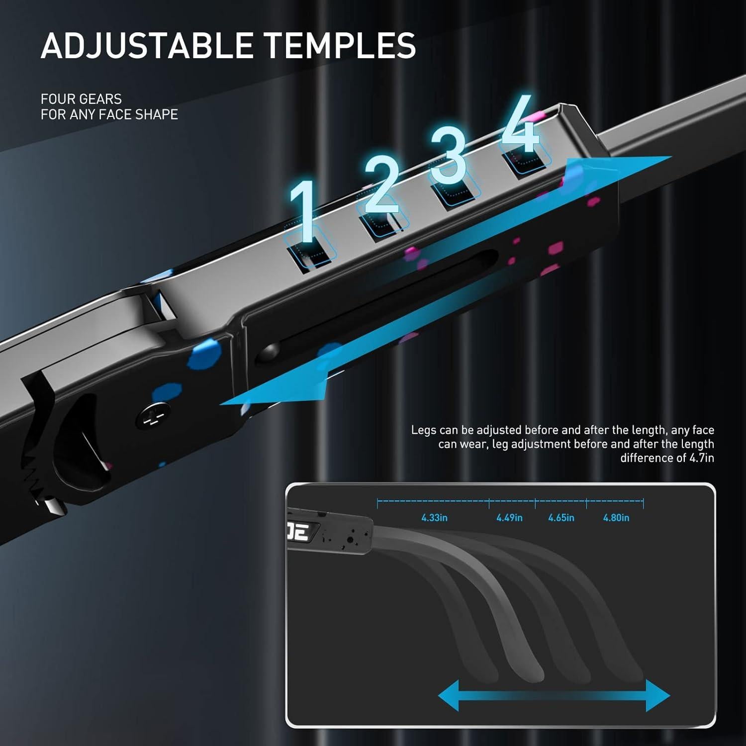 Gafas de Ciclismo KAPVOE Polarizadas UV400 Ajustables