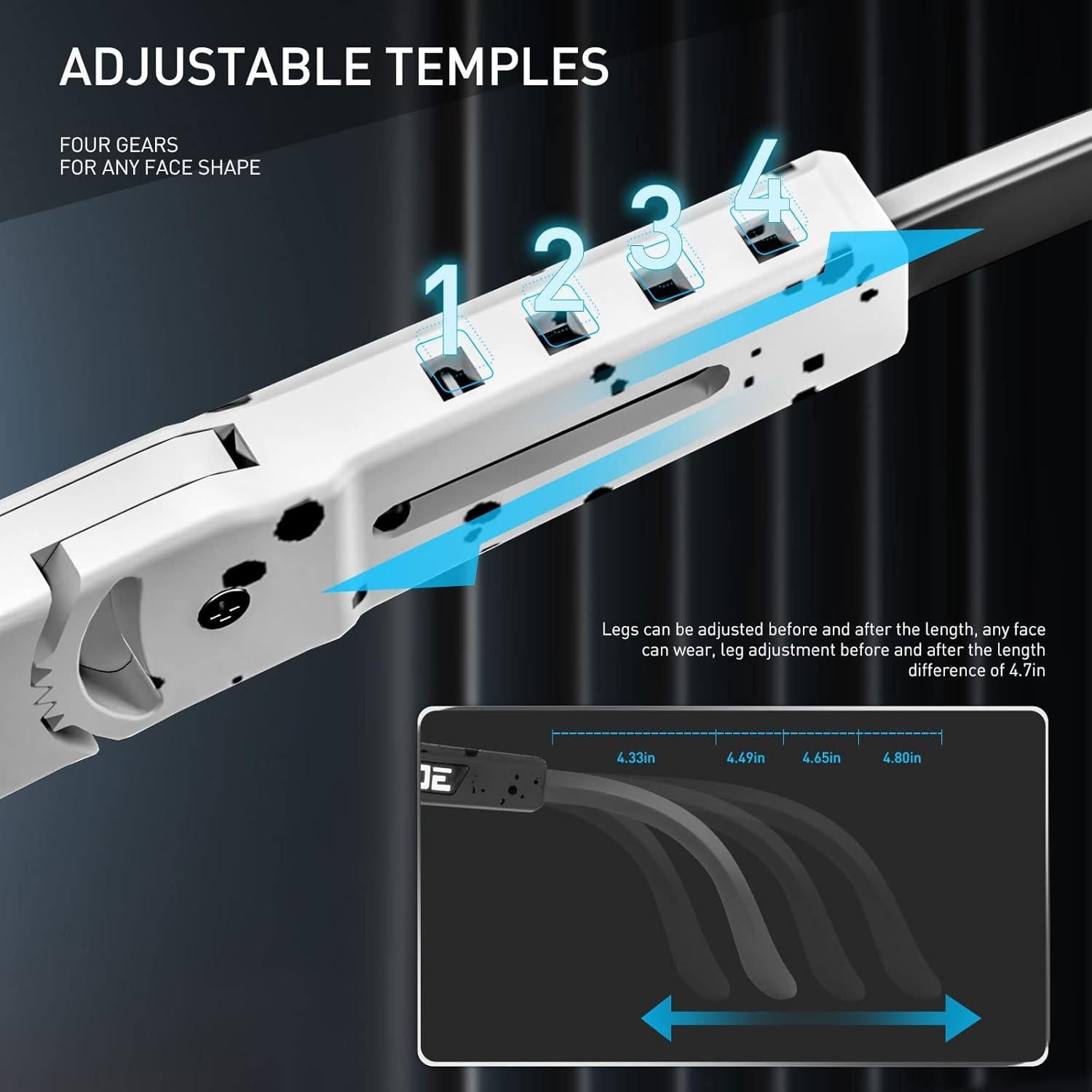 Gafas de Ciclismo KAPVOE Polarizadas UV400 Ajustables