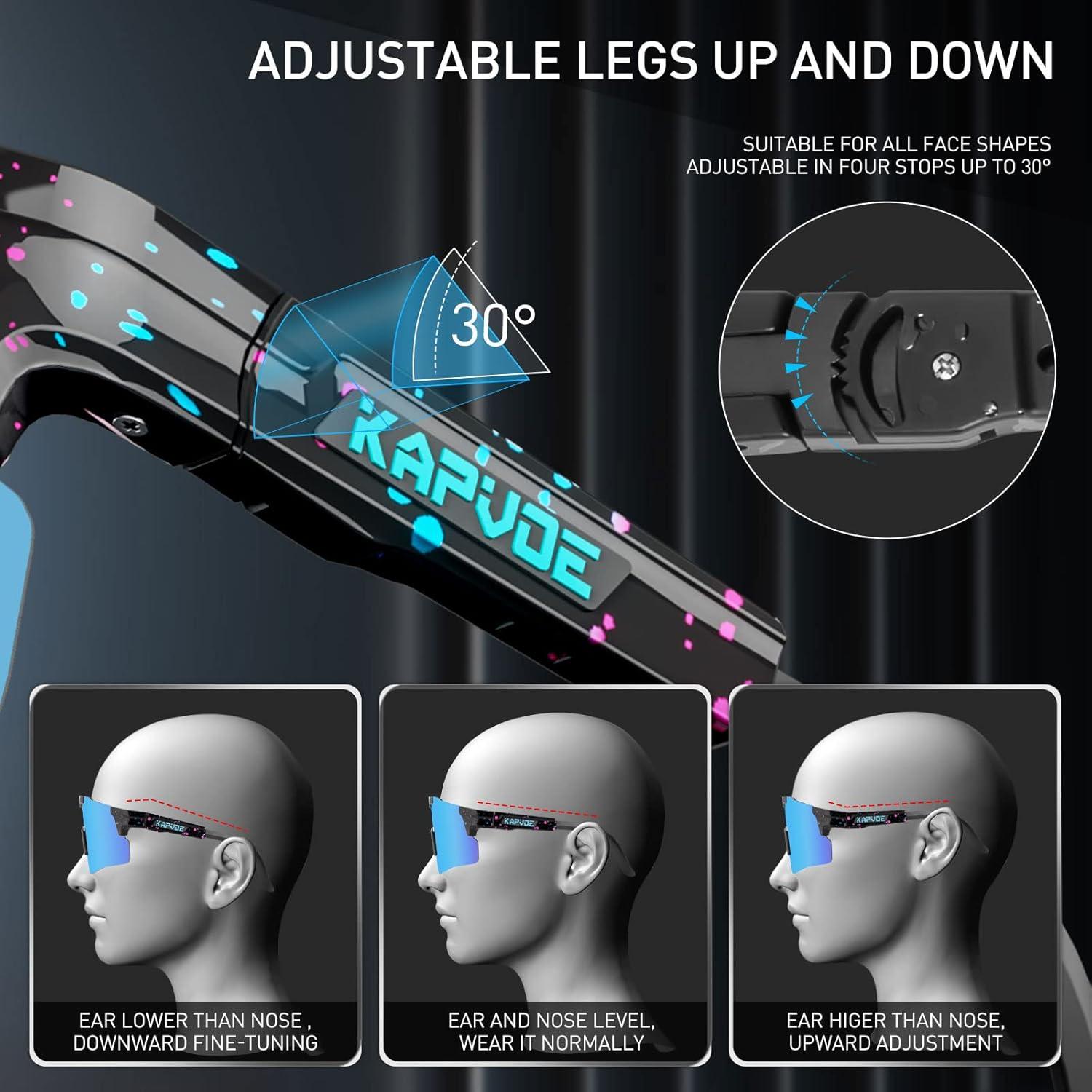 Gafas de Ciclismo KAPVOE Polarizadas UV400 Ajustables