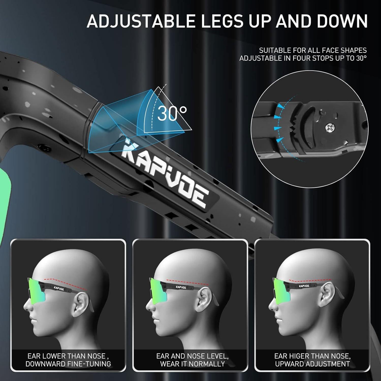 Gafas de Ciclismo KAPVOE Polarizadas UV400 Unisex