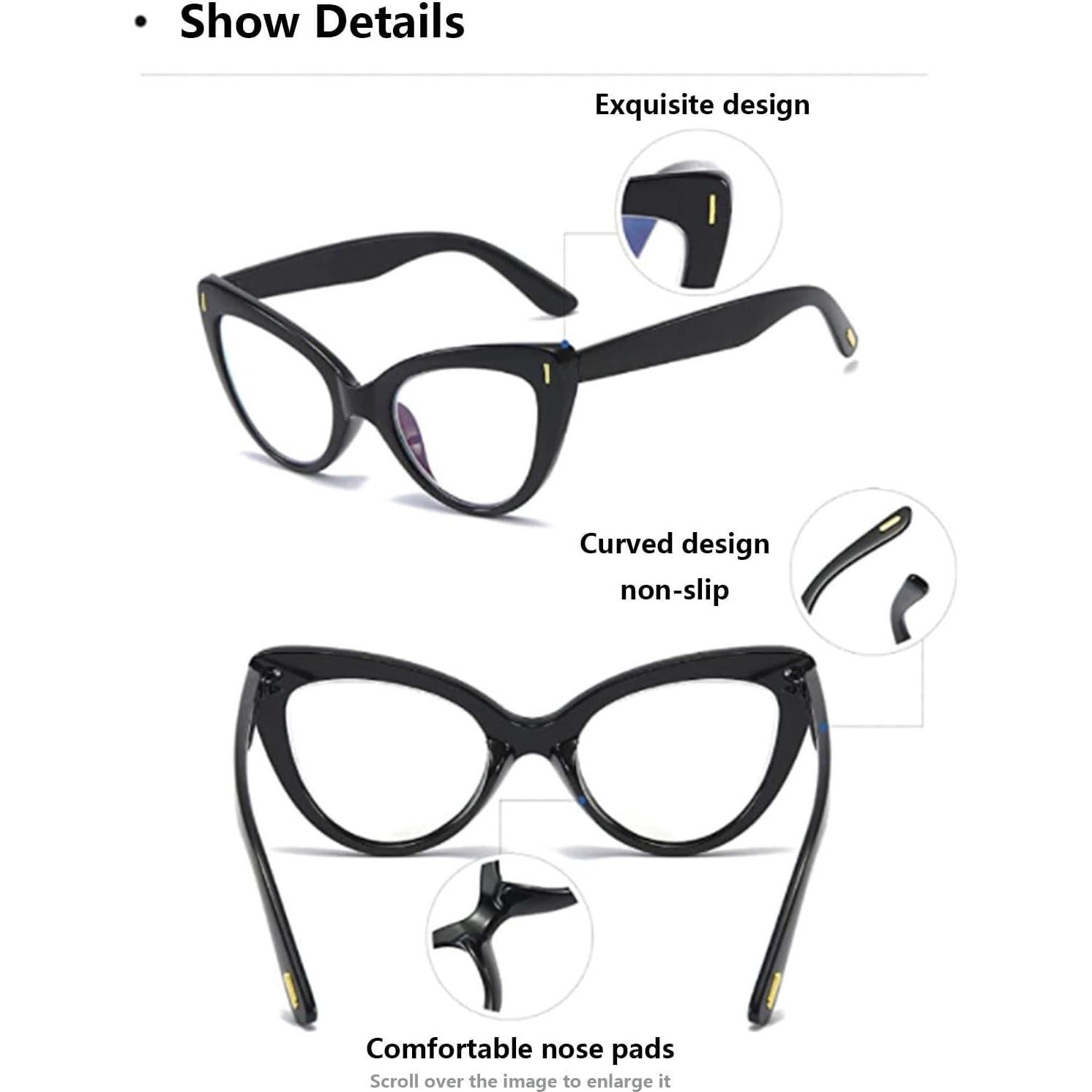 Gafas de Ojo de Gato Anti Luz Azul Hubeye para Mujeres